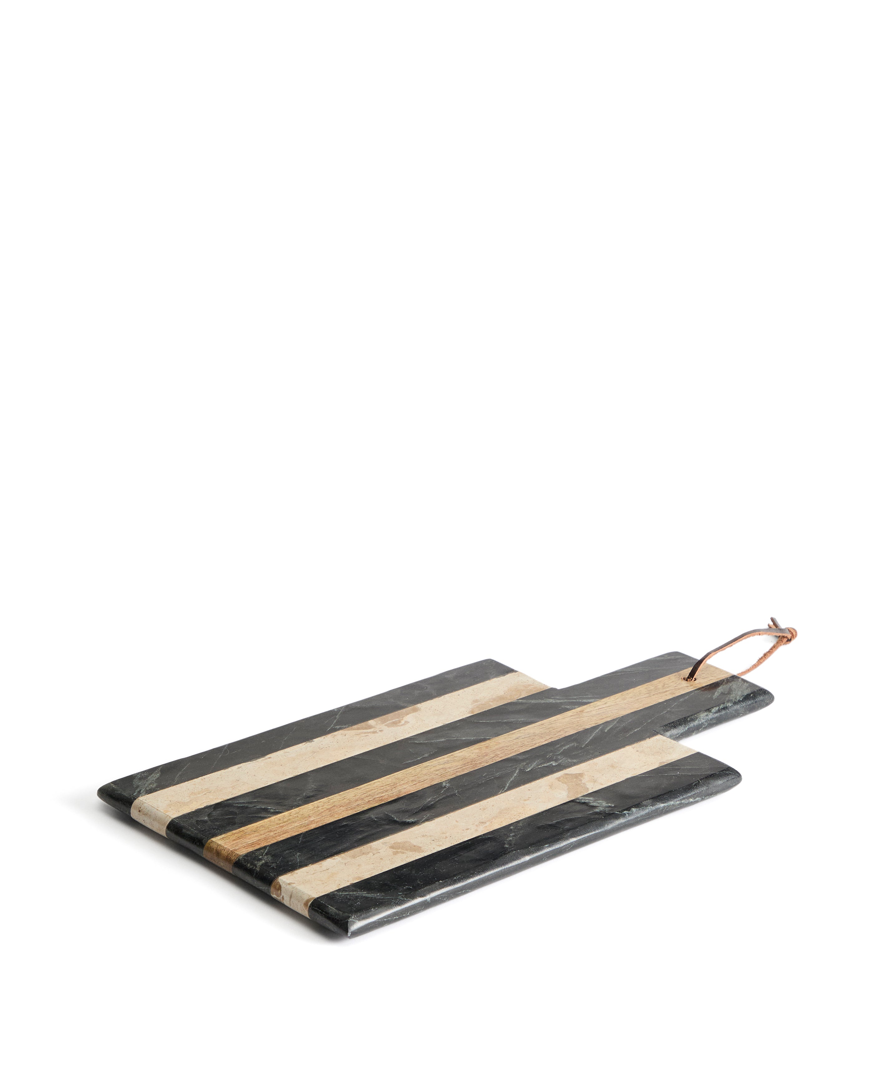 Surne serving board in black, brown and beige marble 30 x 23 cm - Product Image