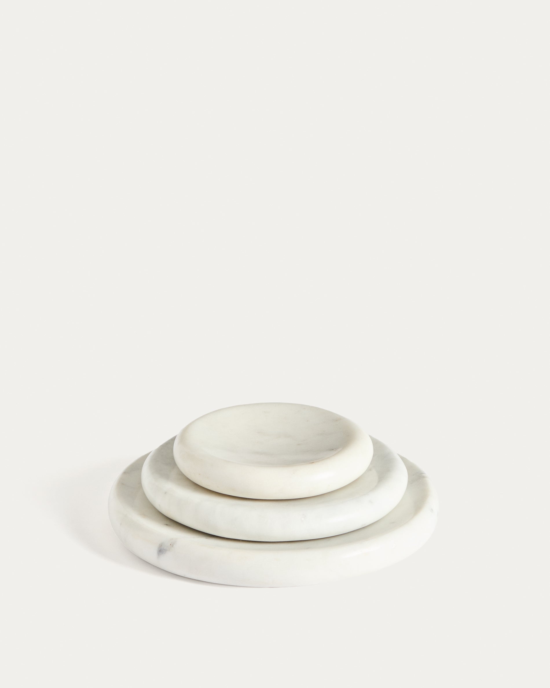 Obena tray in white marble Ø 25 cm - Product View