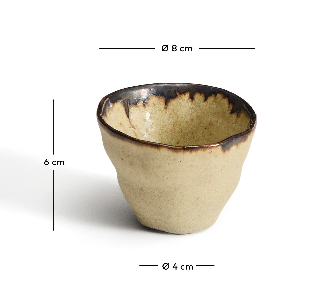 Abela ceramic mug in brown - Measurements