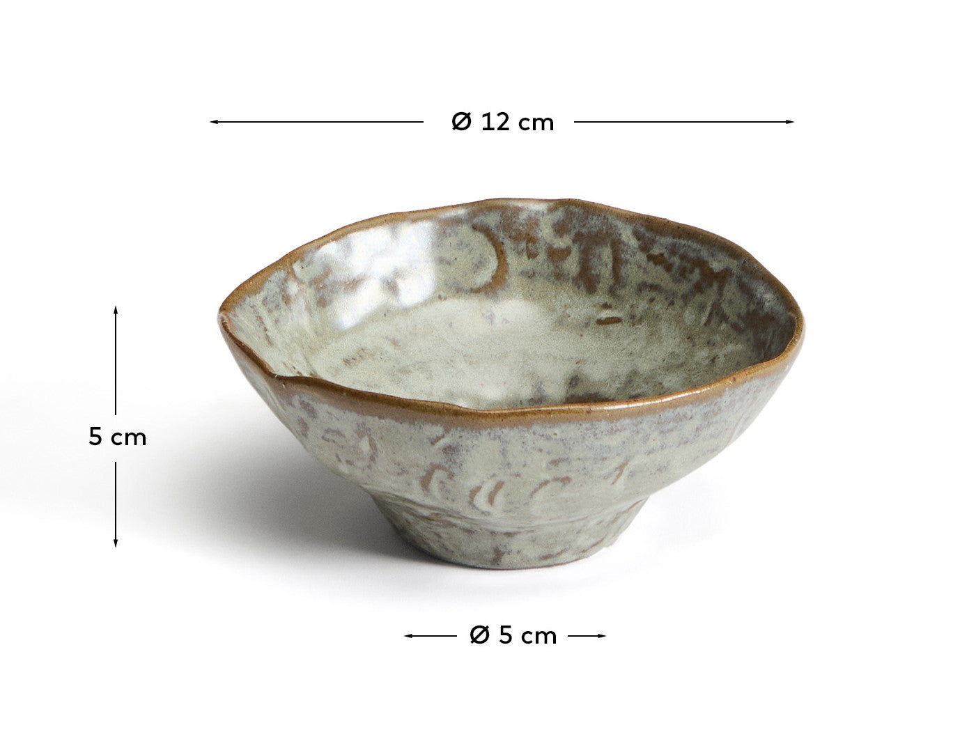 Alenia grey ceramic bowl - Measurements