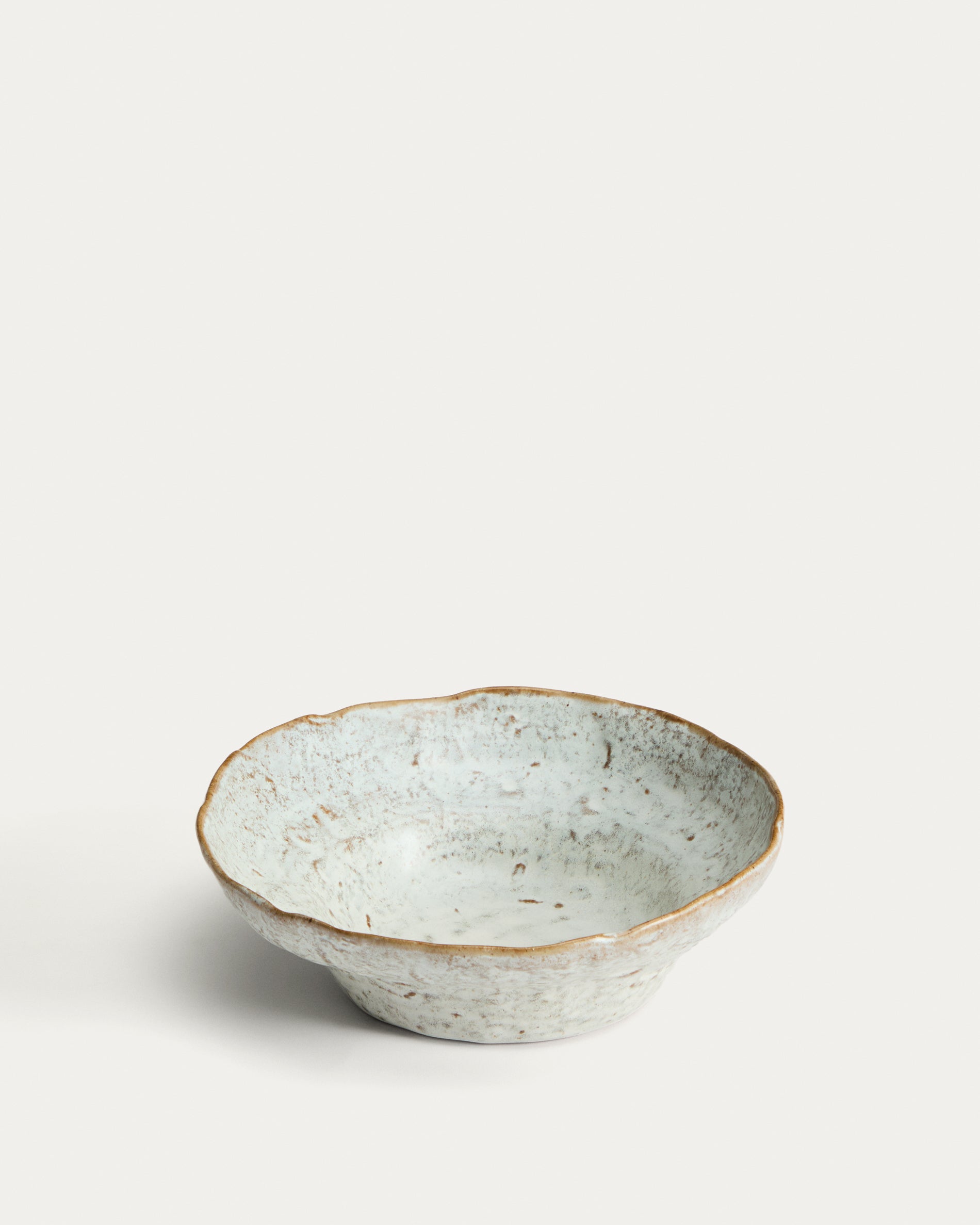Alenia deep plate in grey ceramic - Product View