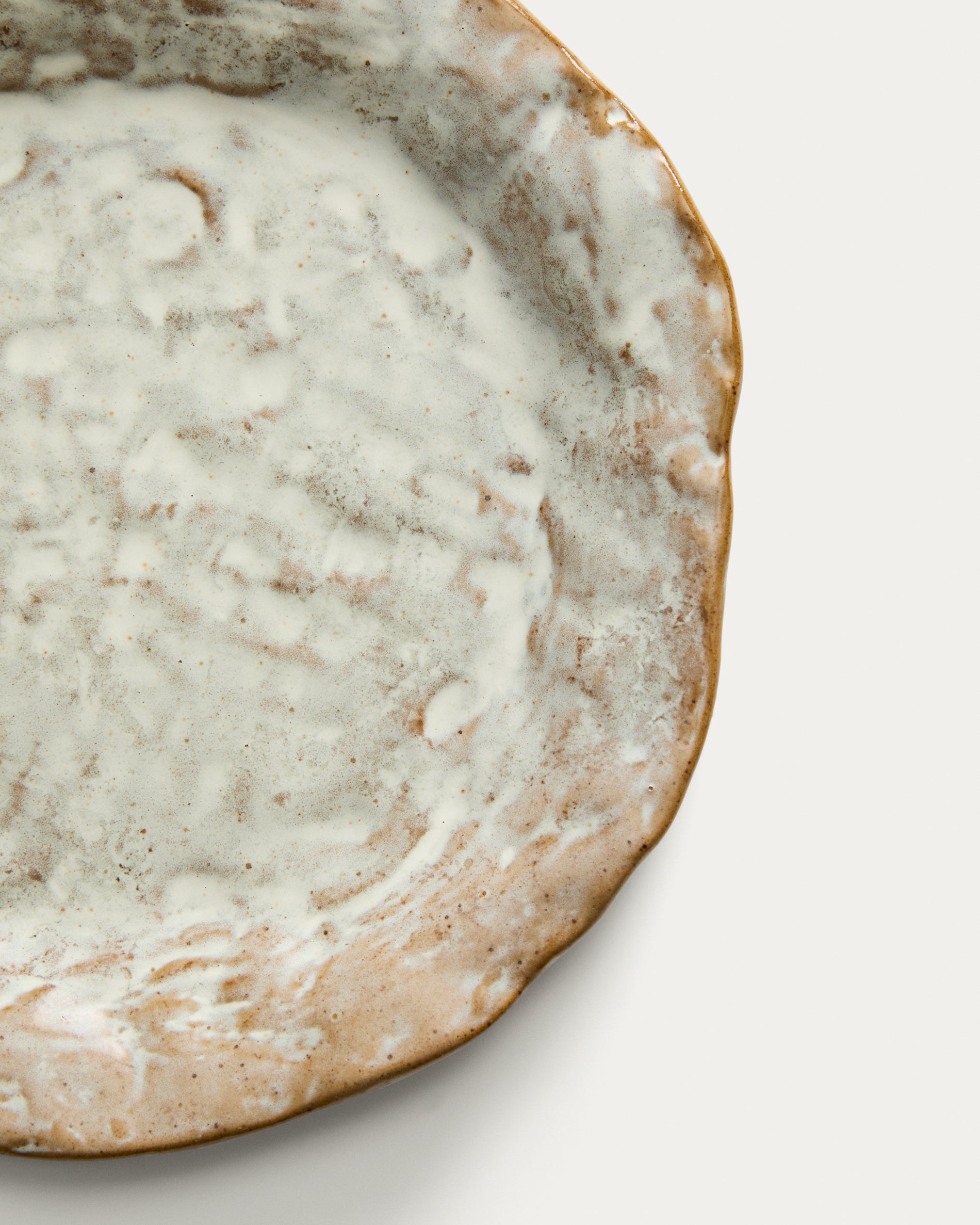 Alenia dessert plate in grey ceramic - Detail