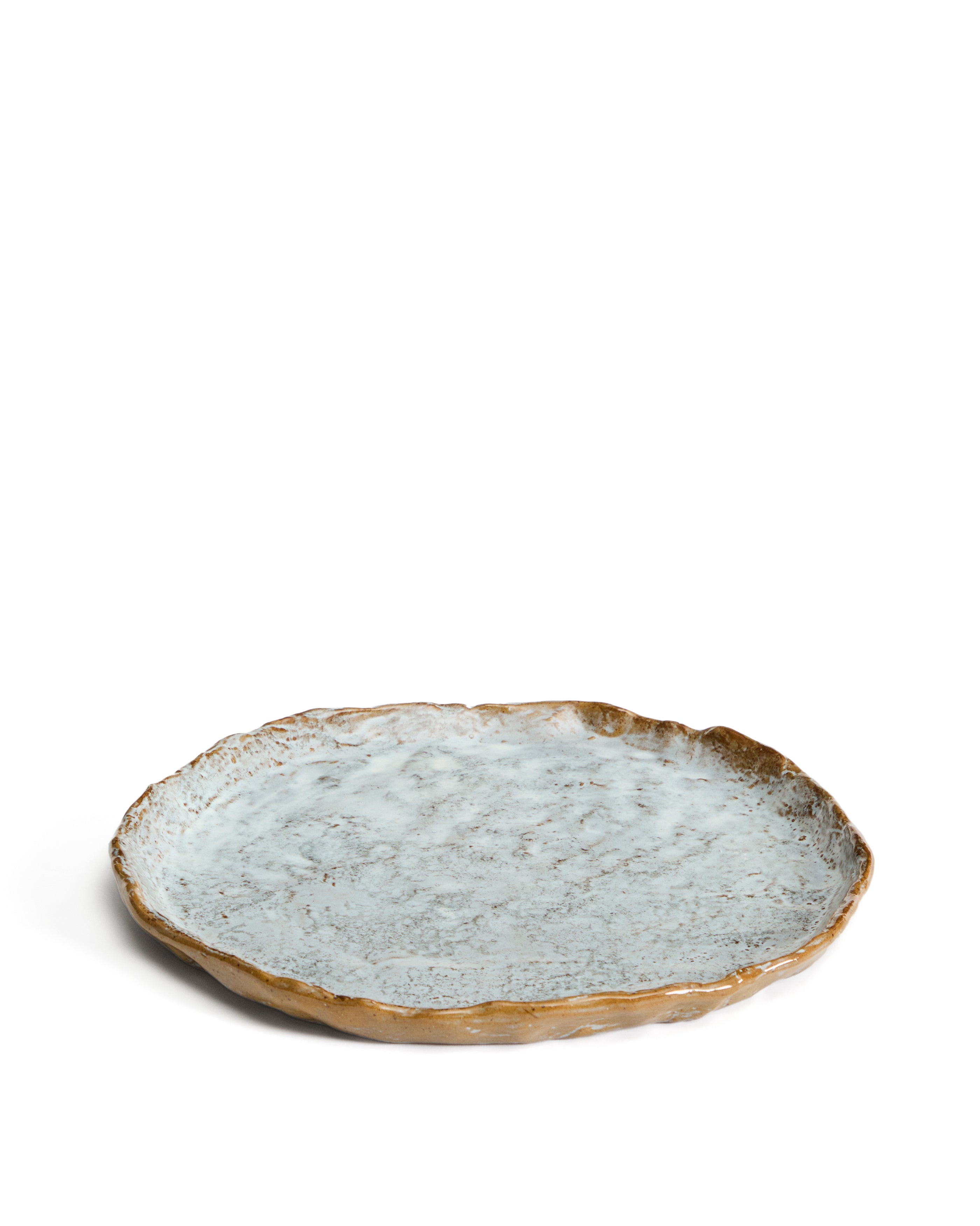 Alenia flat plate in grey ceramic - Product Image