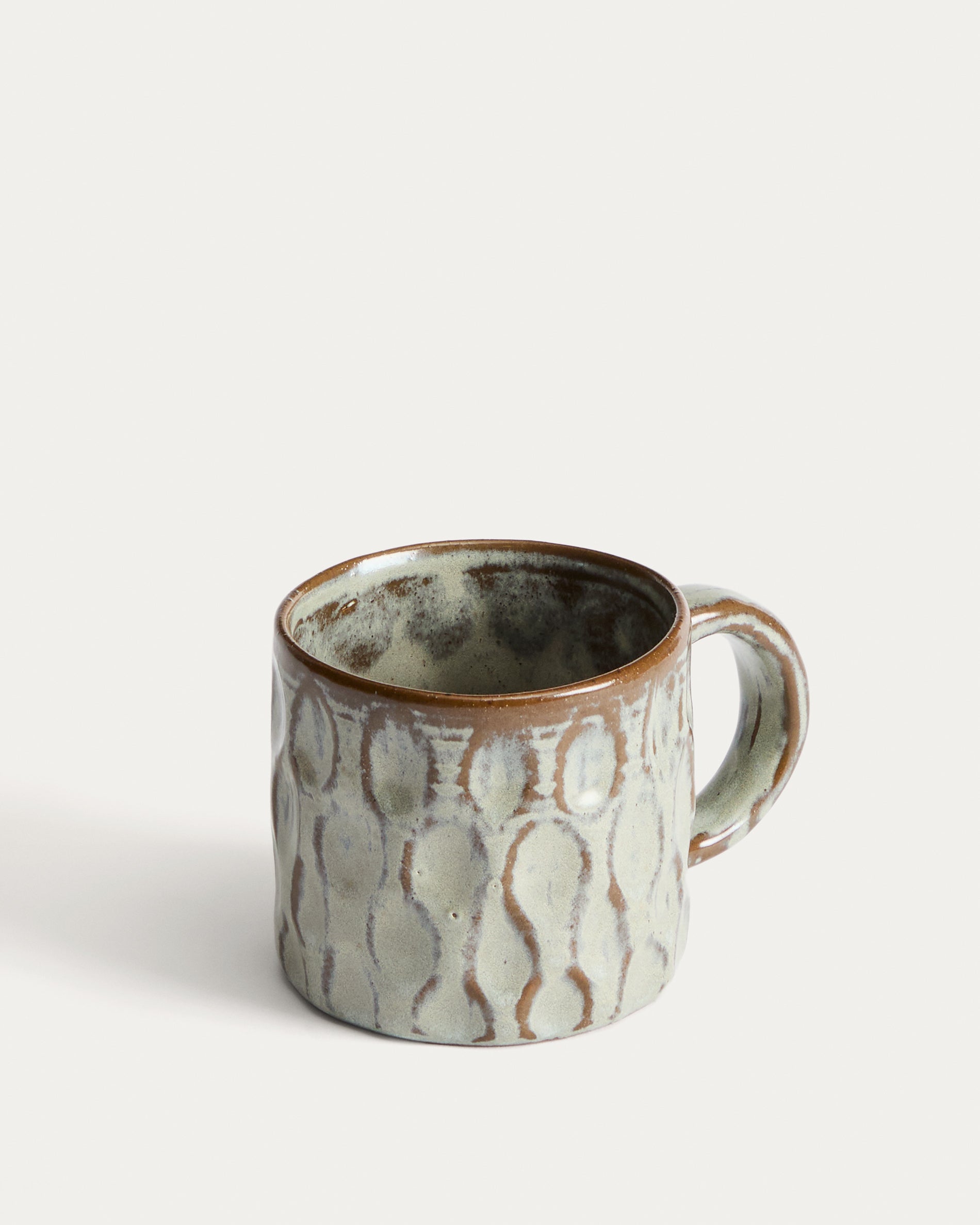 Alenia mug in brown ceramic - Product View