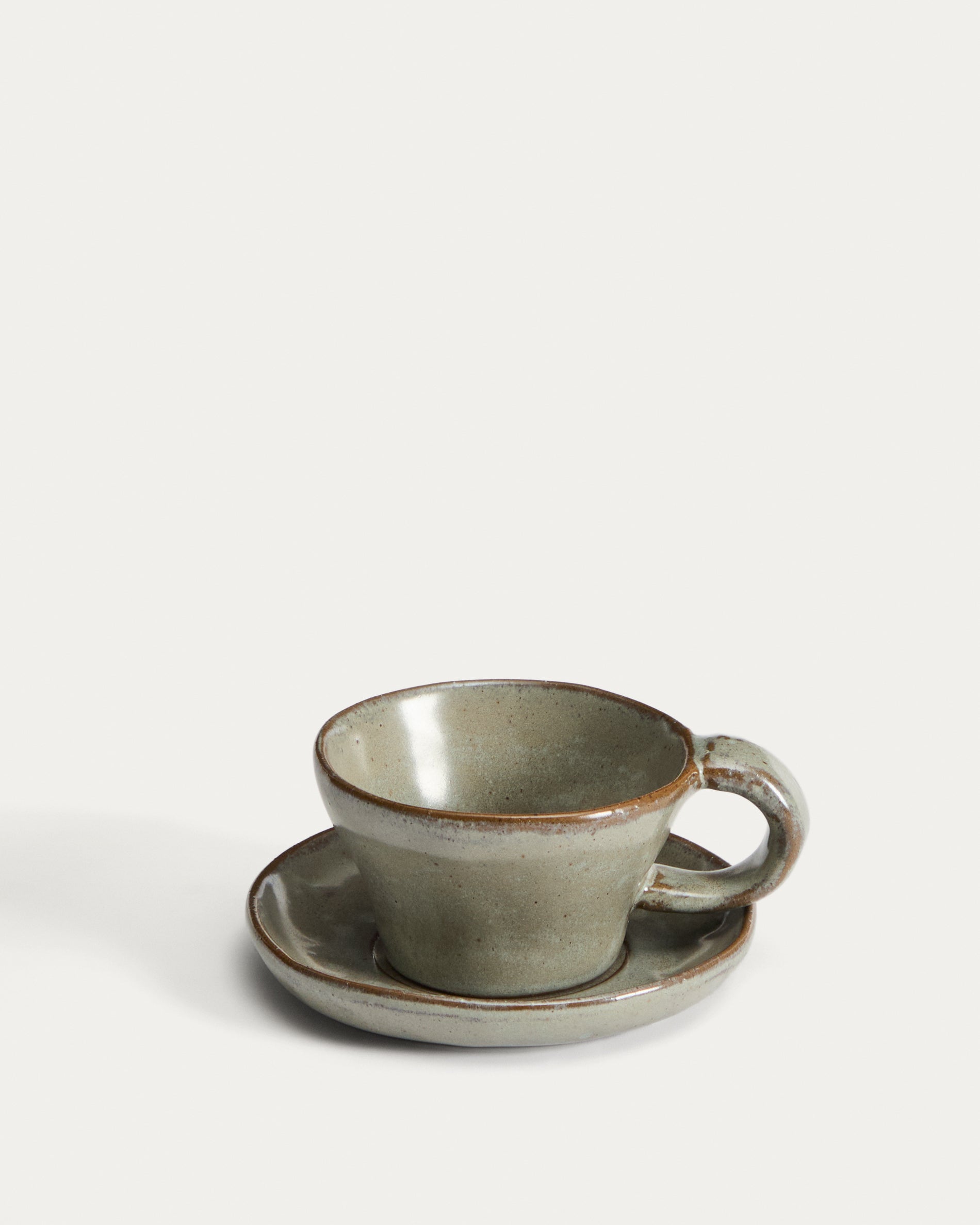 Alenia brown ceramic mug - Product View