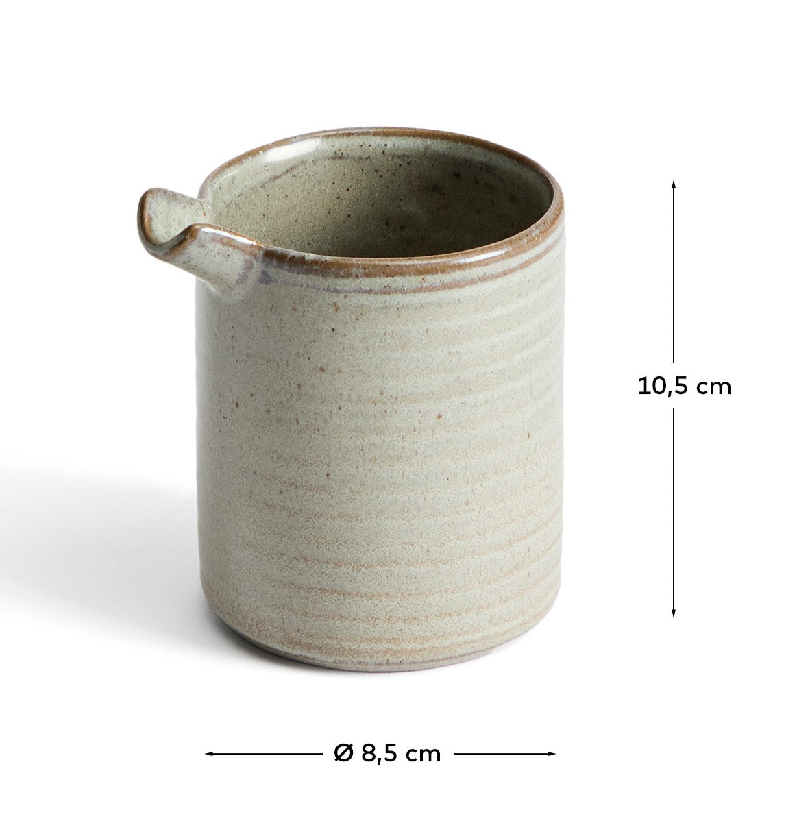 Alenia brown ceramic mug - Measurements
