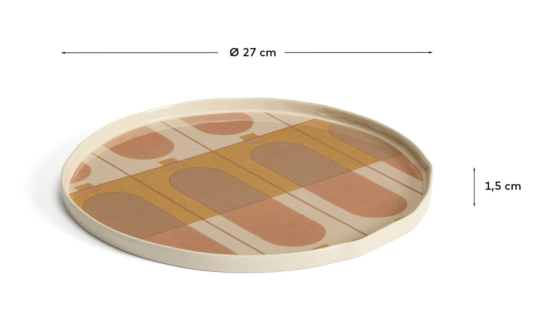 Julnet dinner plate in beige ceramic - Measurements