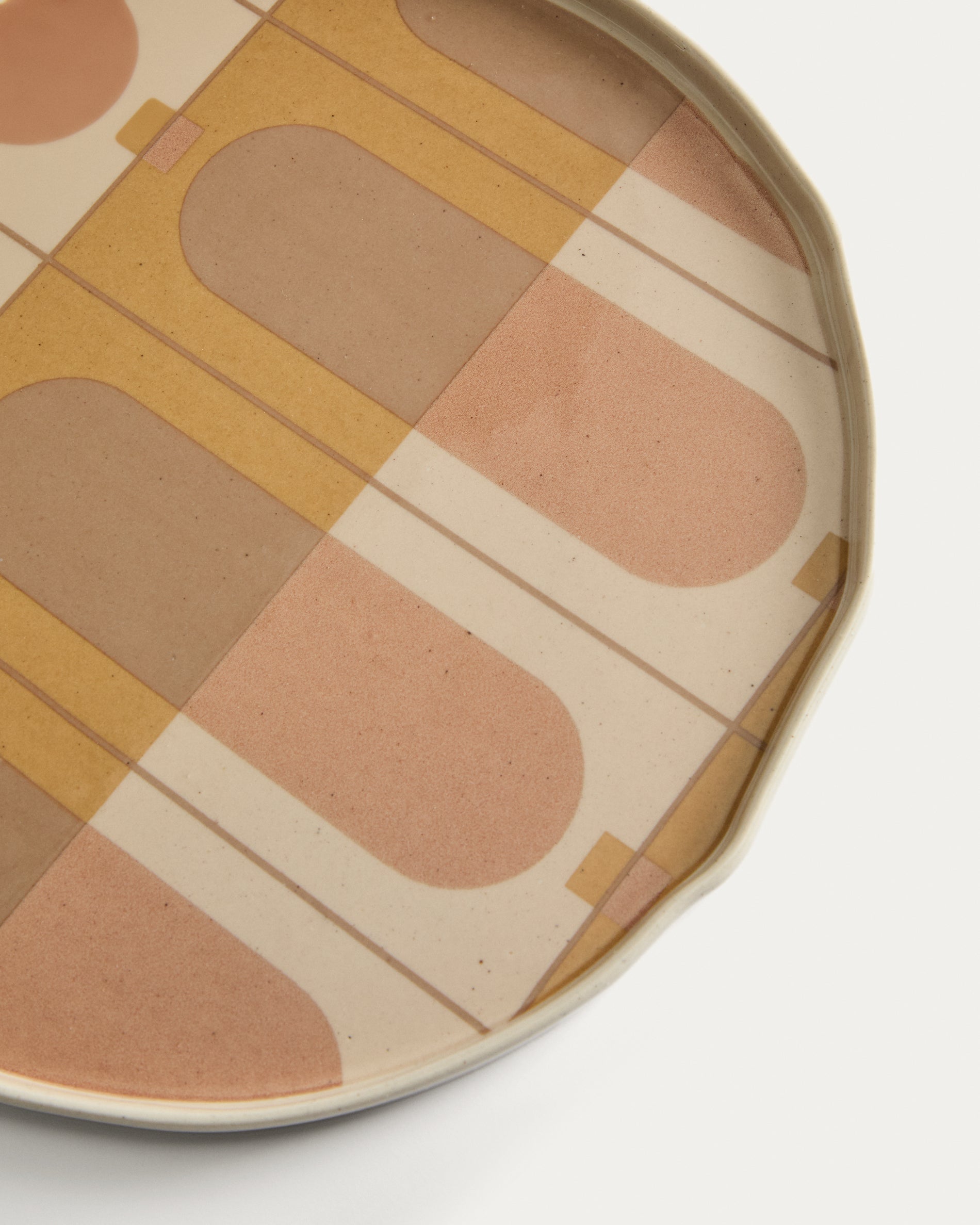 Julnet dinner plate in beige ceramic - Detail