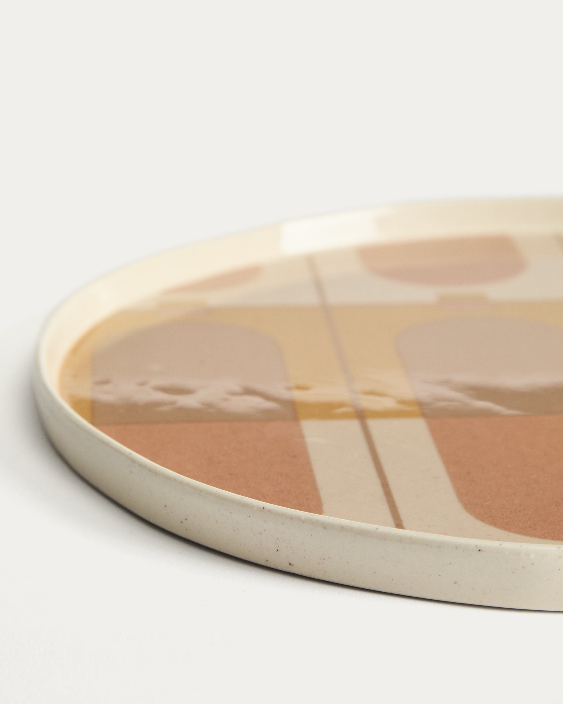 Julnet dinner plate in beige ceramic - Detail