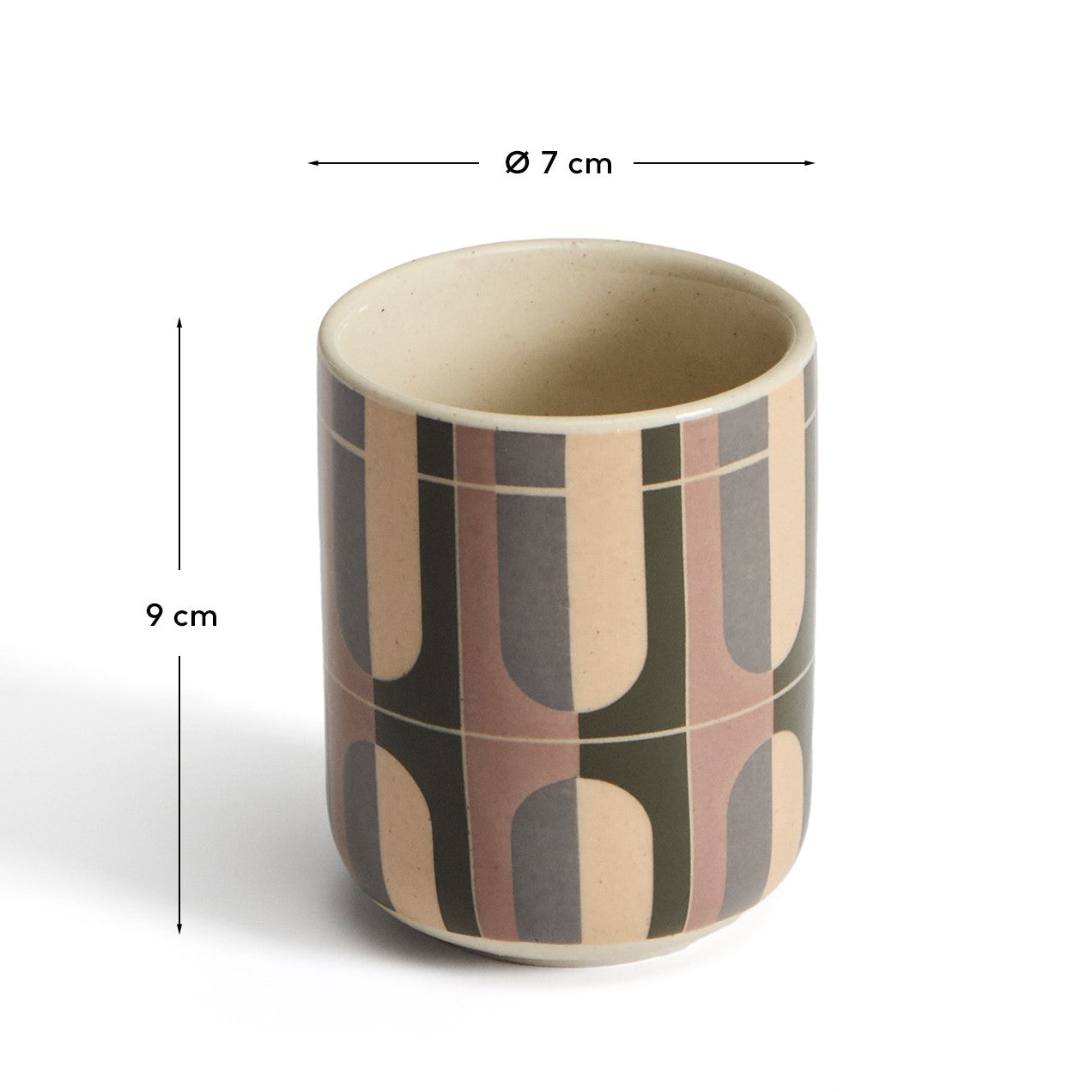 Julnet mug in brown ceramic - Measurements