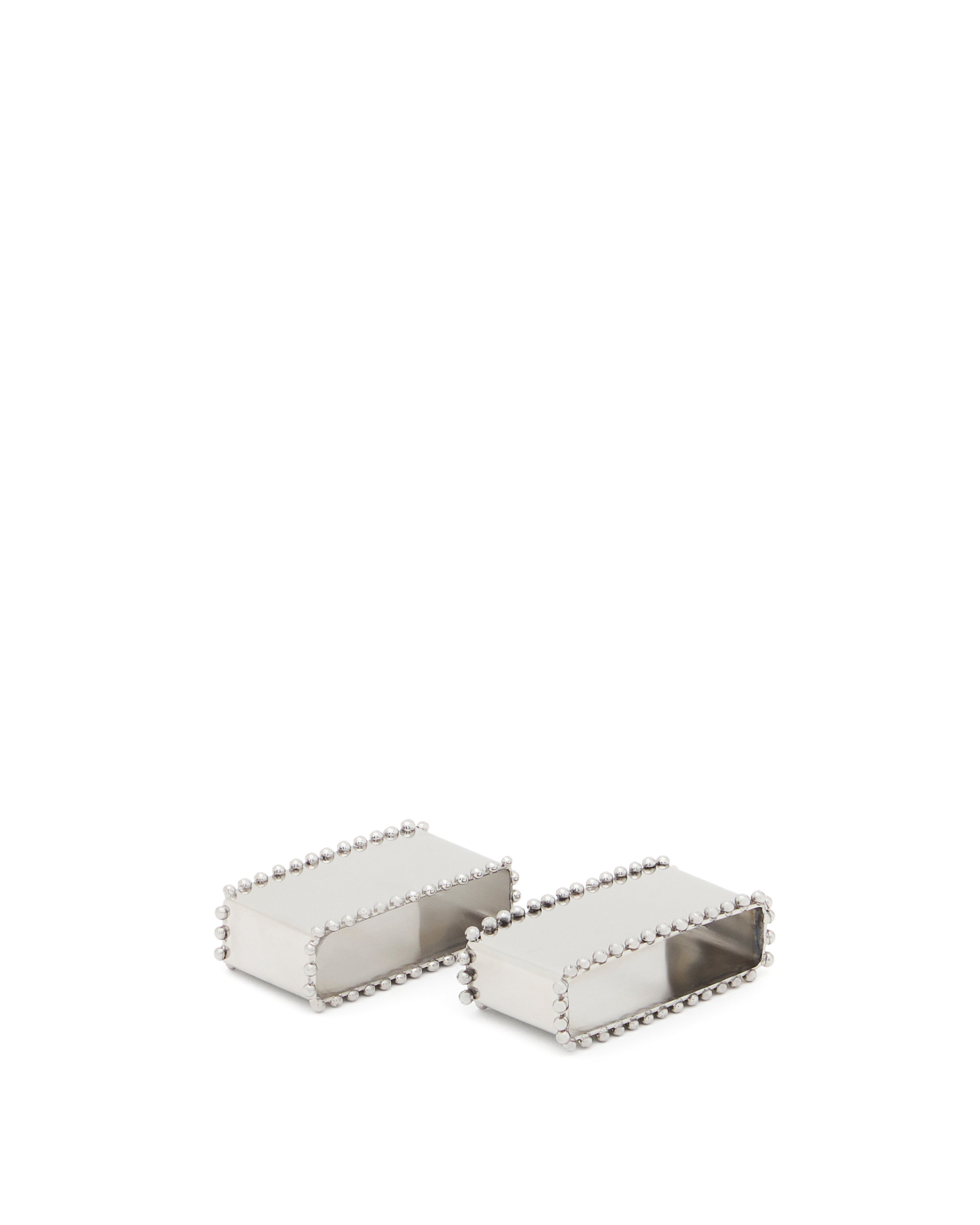 Nirela set of 2 stainless steel napkin rings - Product Image