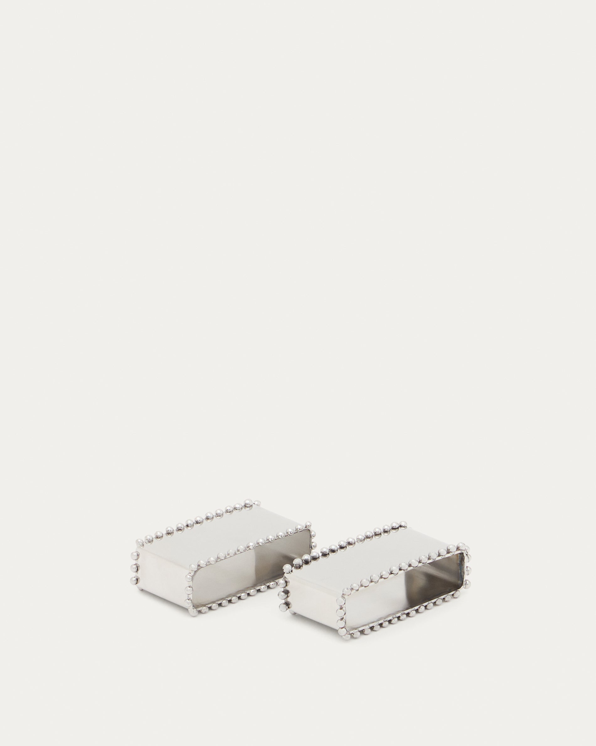 Nirela set of 2 stainless steel napkin rings - Product View