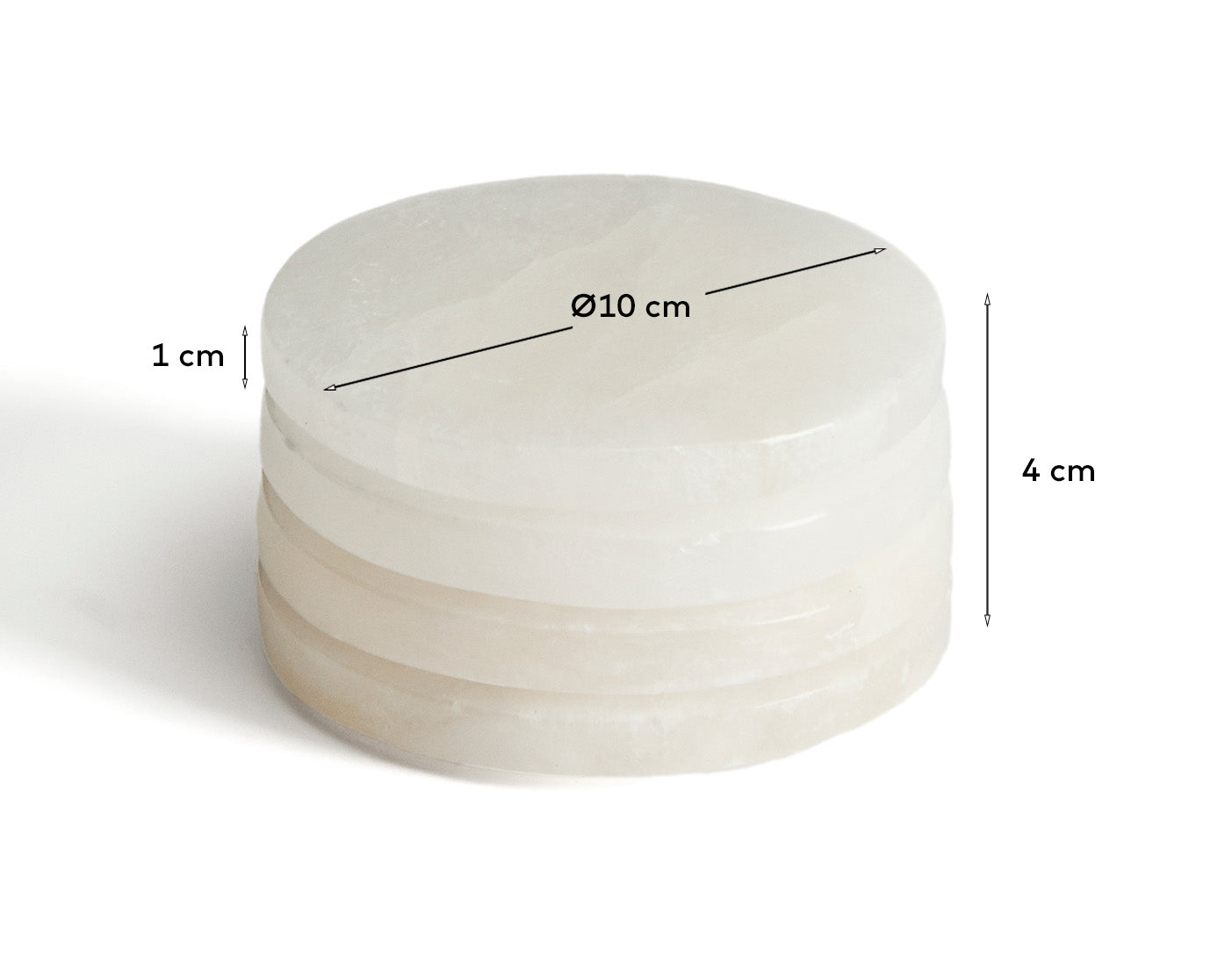 Noreli set of 4 alabaster coasters - Measurements