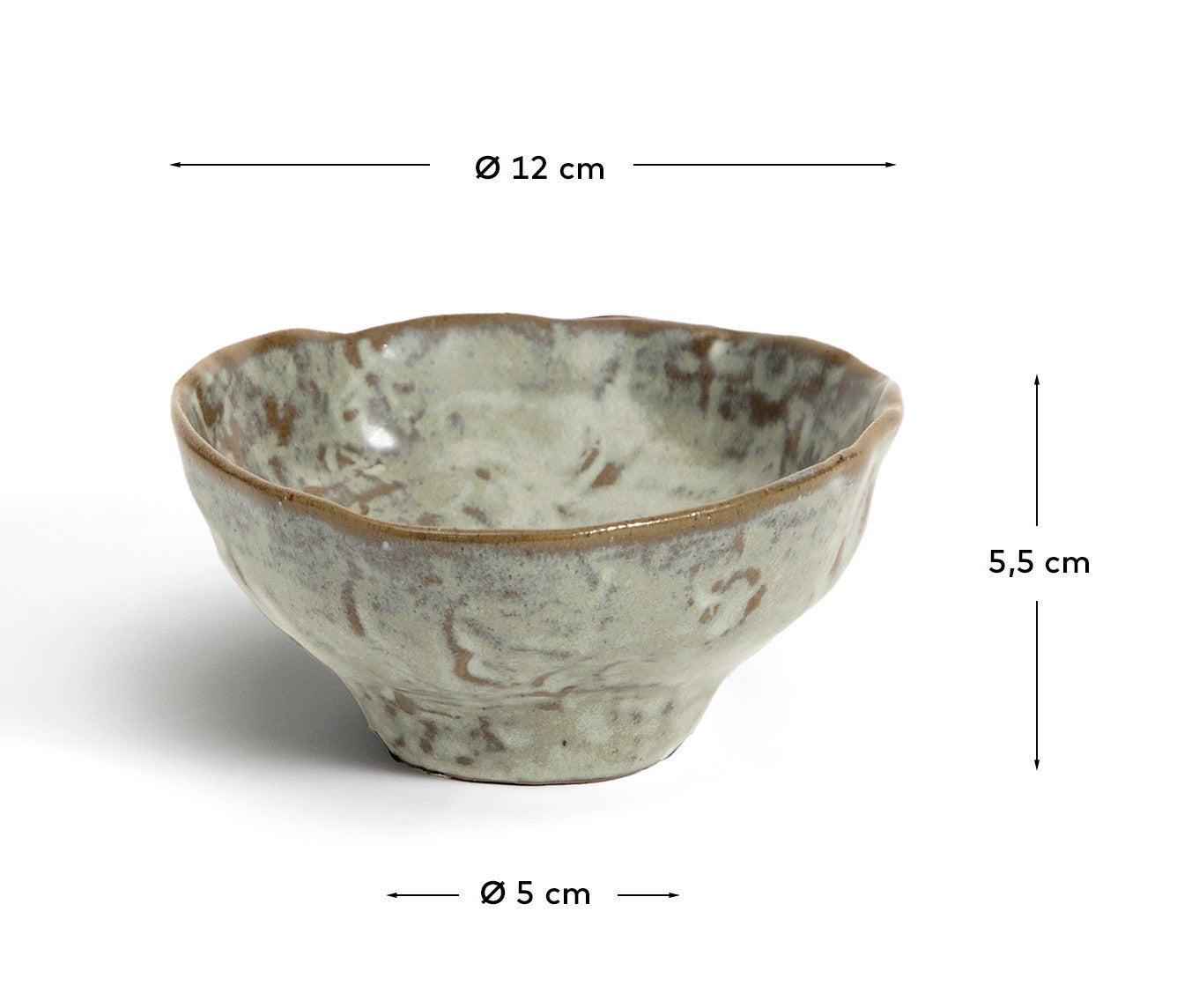 Alenia brown ceramic bowl - Measurements