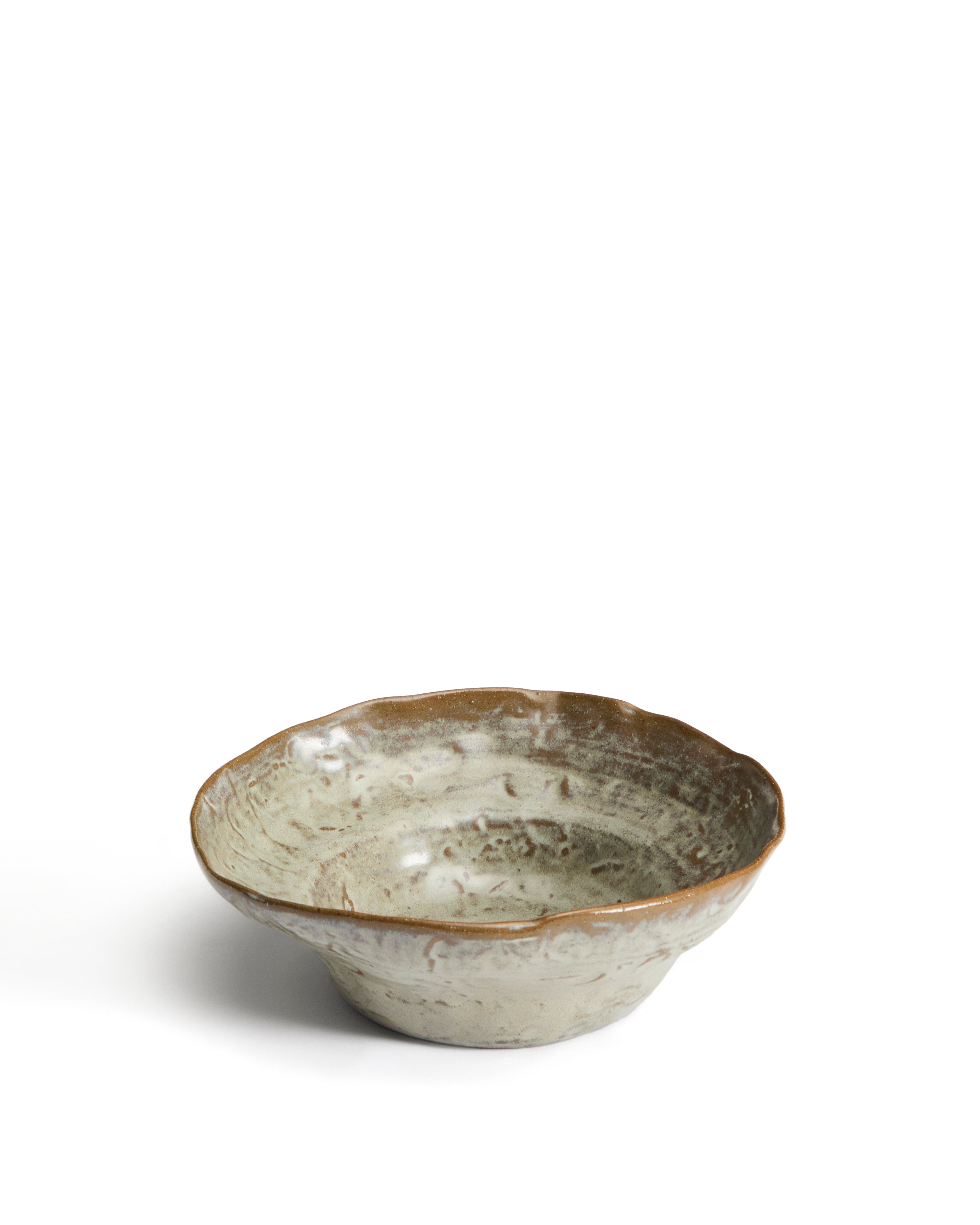 Alenia deep plate in brown ceramic - Product Image