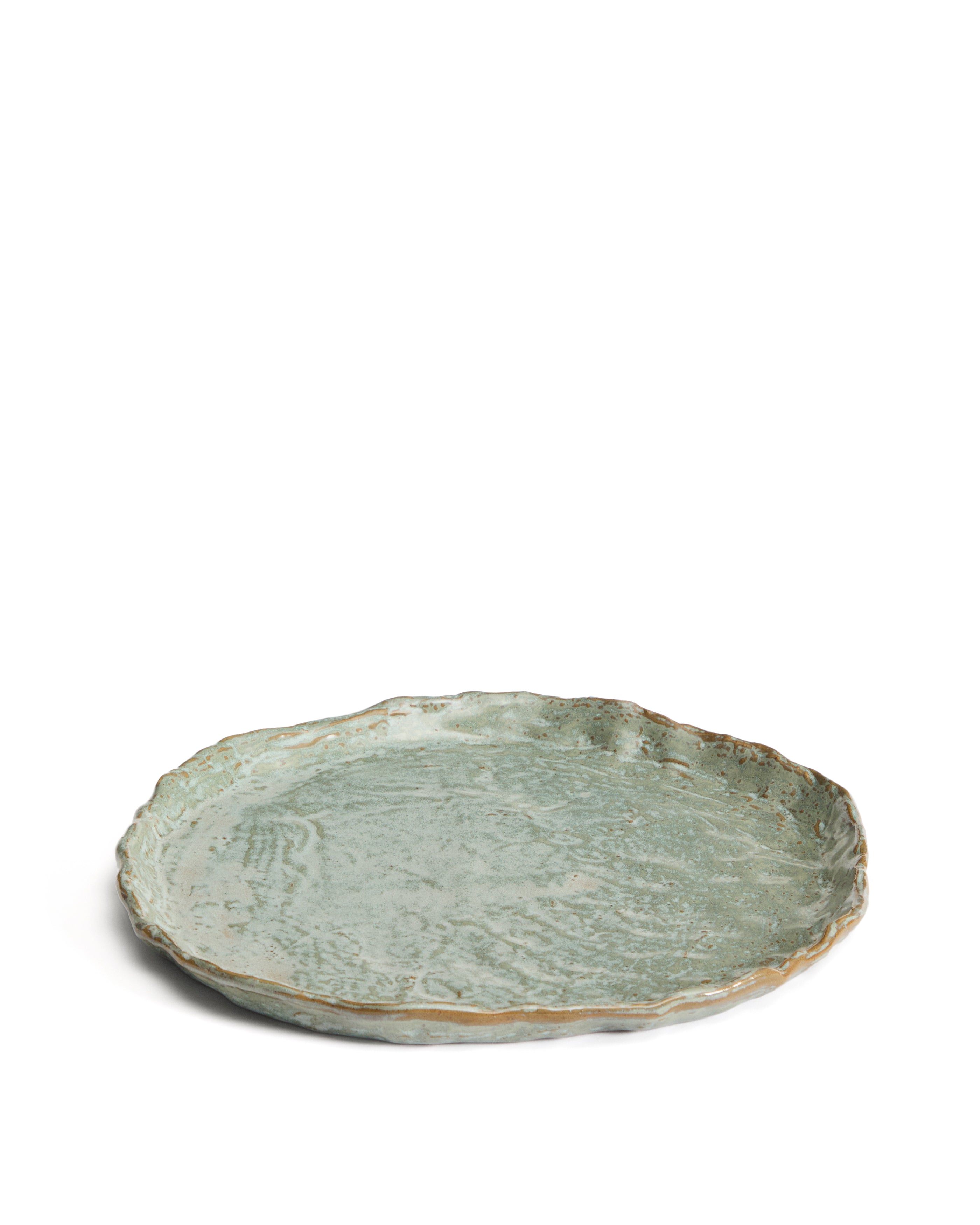 Alenia brown ceramic dinner plate - Product Image