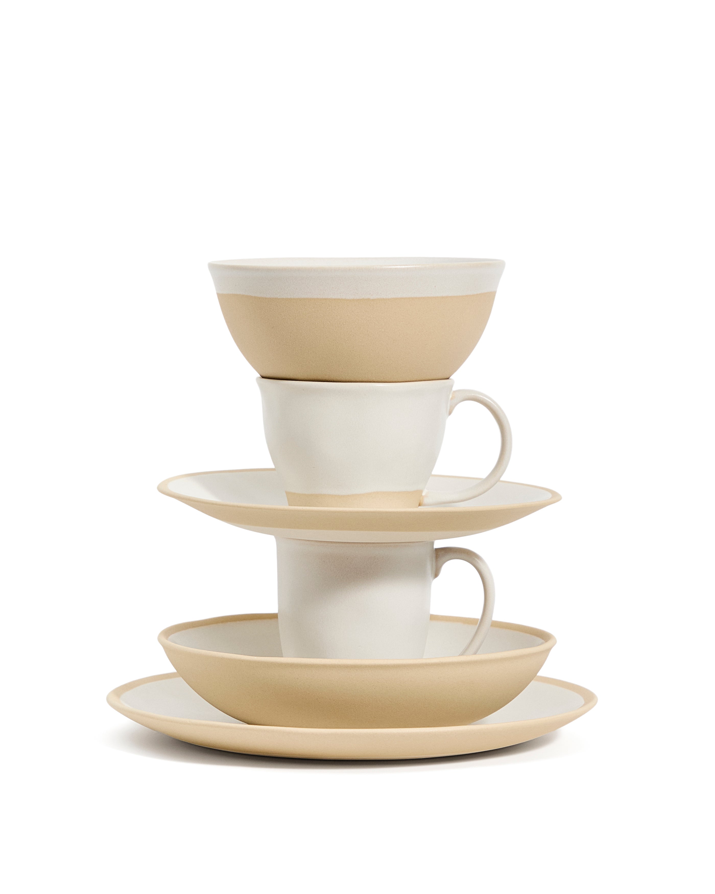 Beige Azir ceramic dessert plate - Product Image