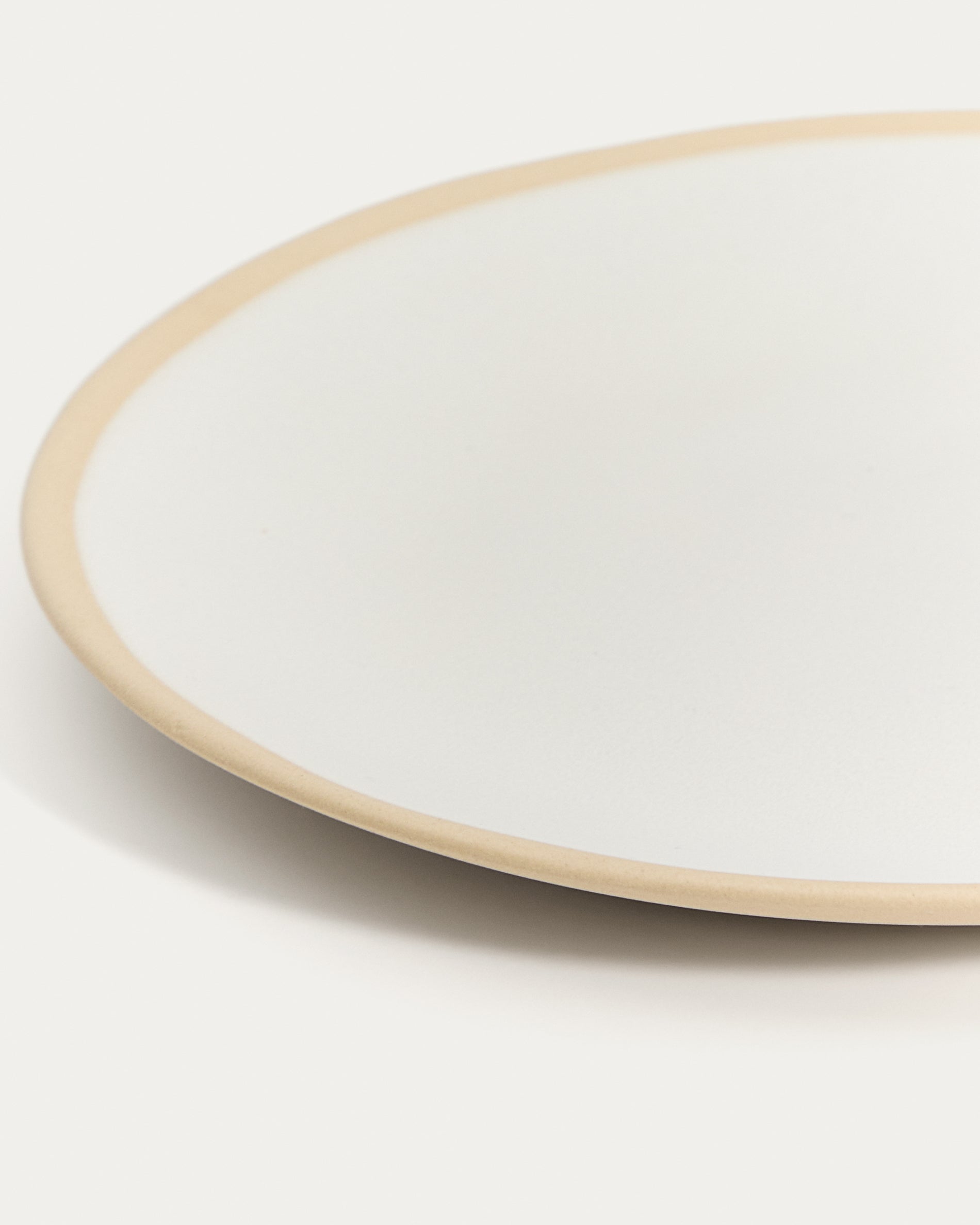 Beige Azir ceramic dessert plate - Detail