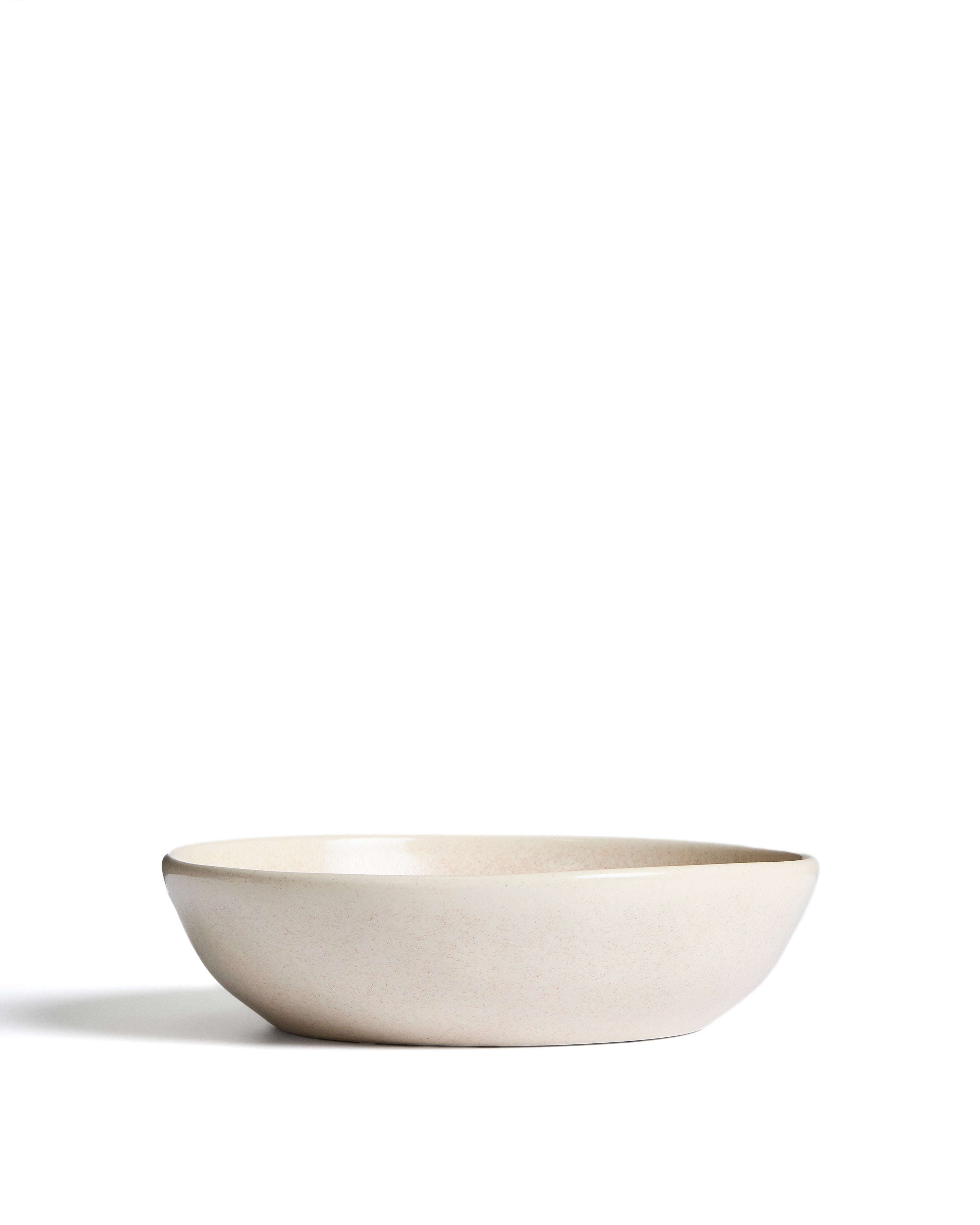 Sermin beige ceramic soup bowl - Product Image