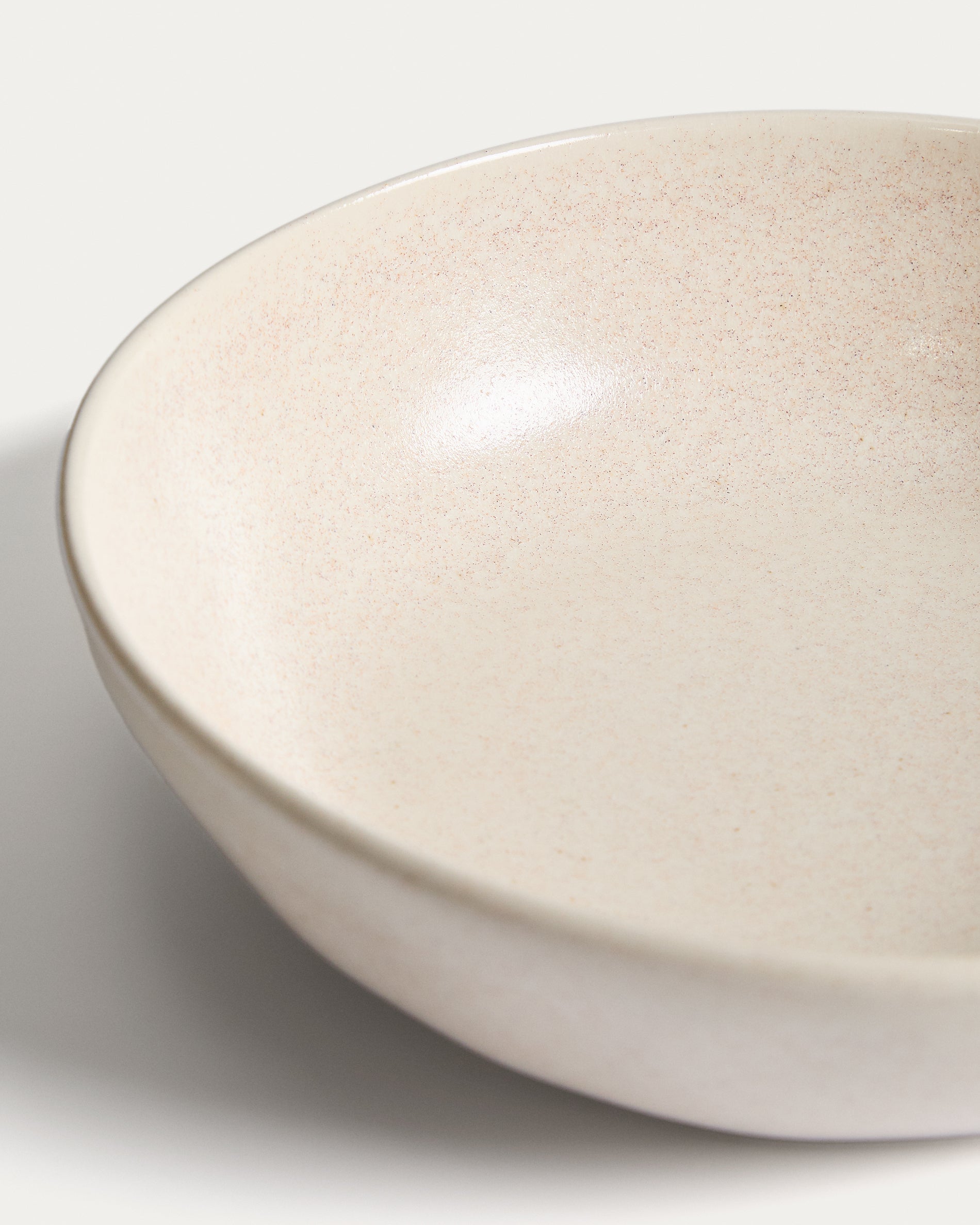 Sermin beige ceramic soup bowl - Detail
