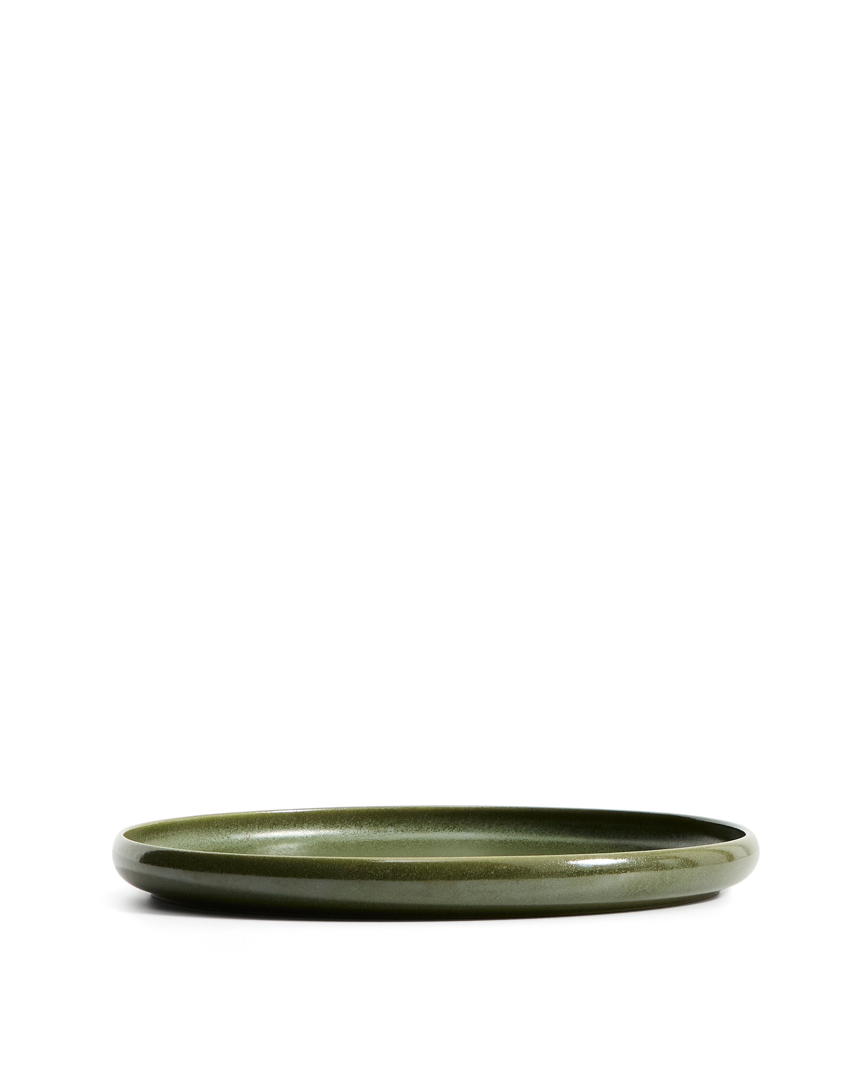 Uilo green ceramic plate - Product Image