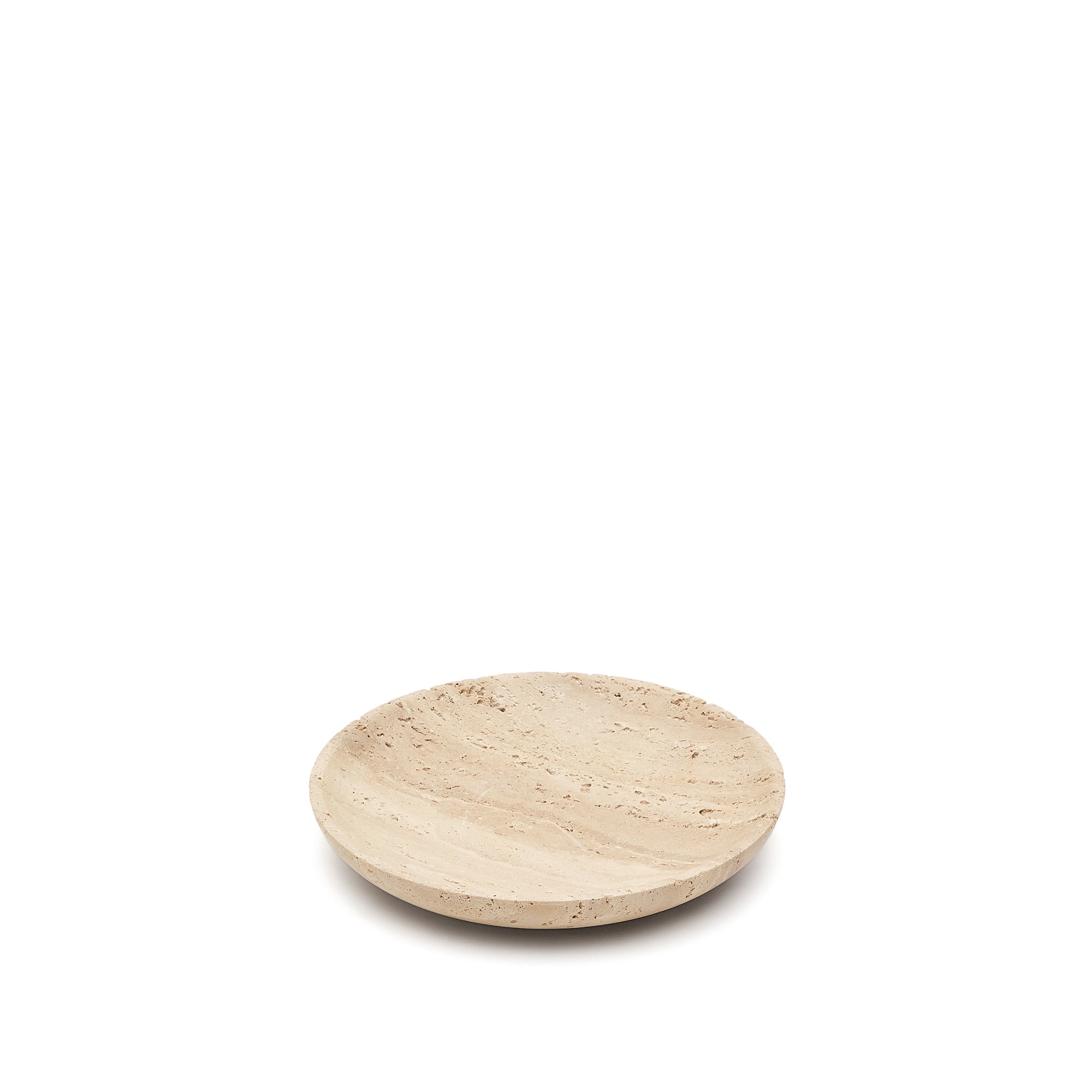 Madlena small beige travertine table centerpiece - Product Image