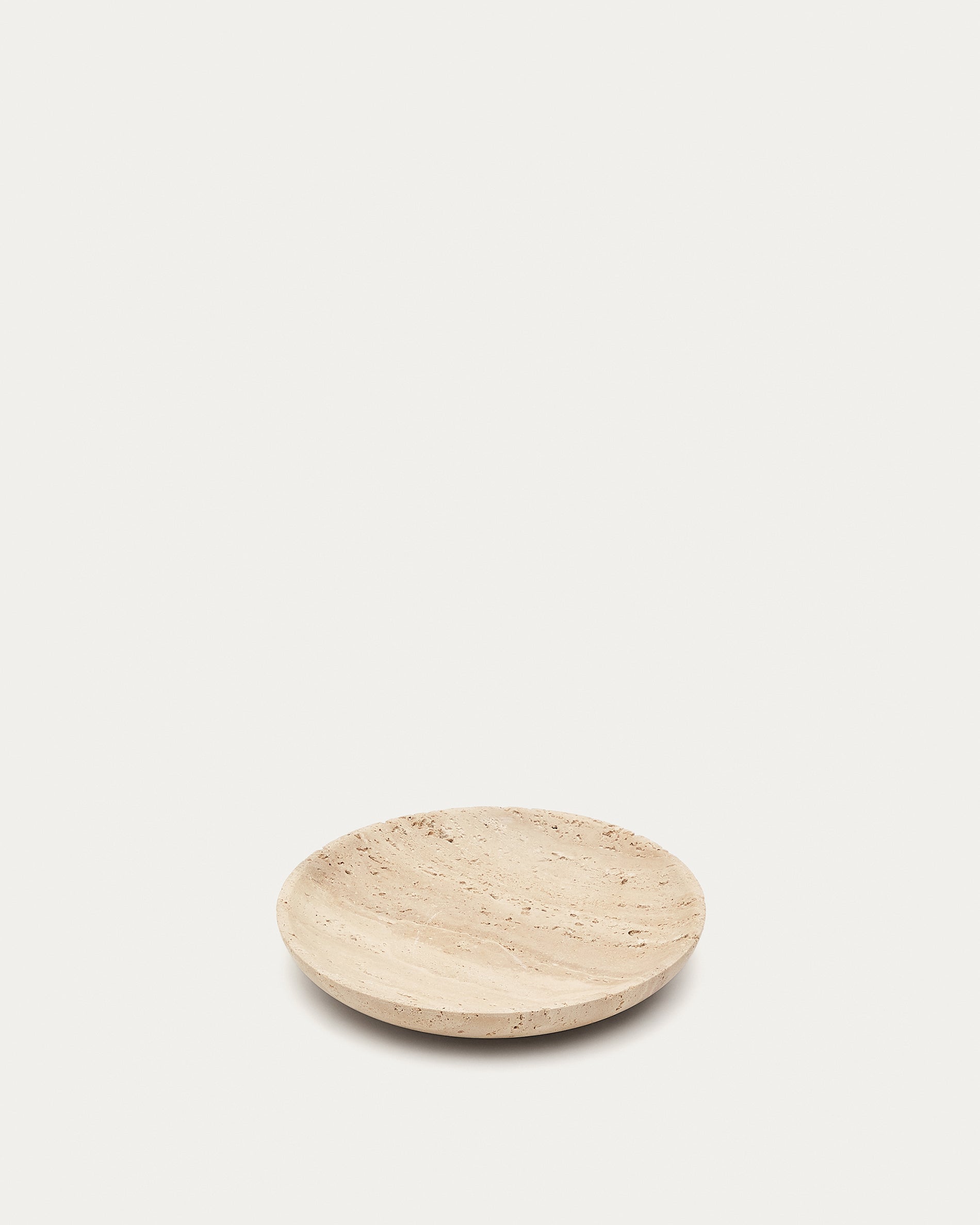 Madlena small beige travertine table centerpiece - Product View