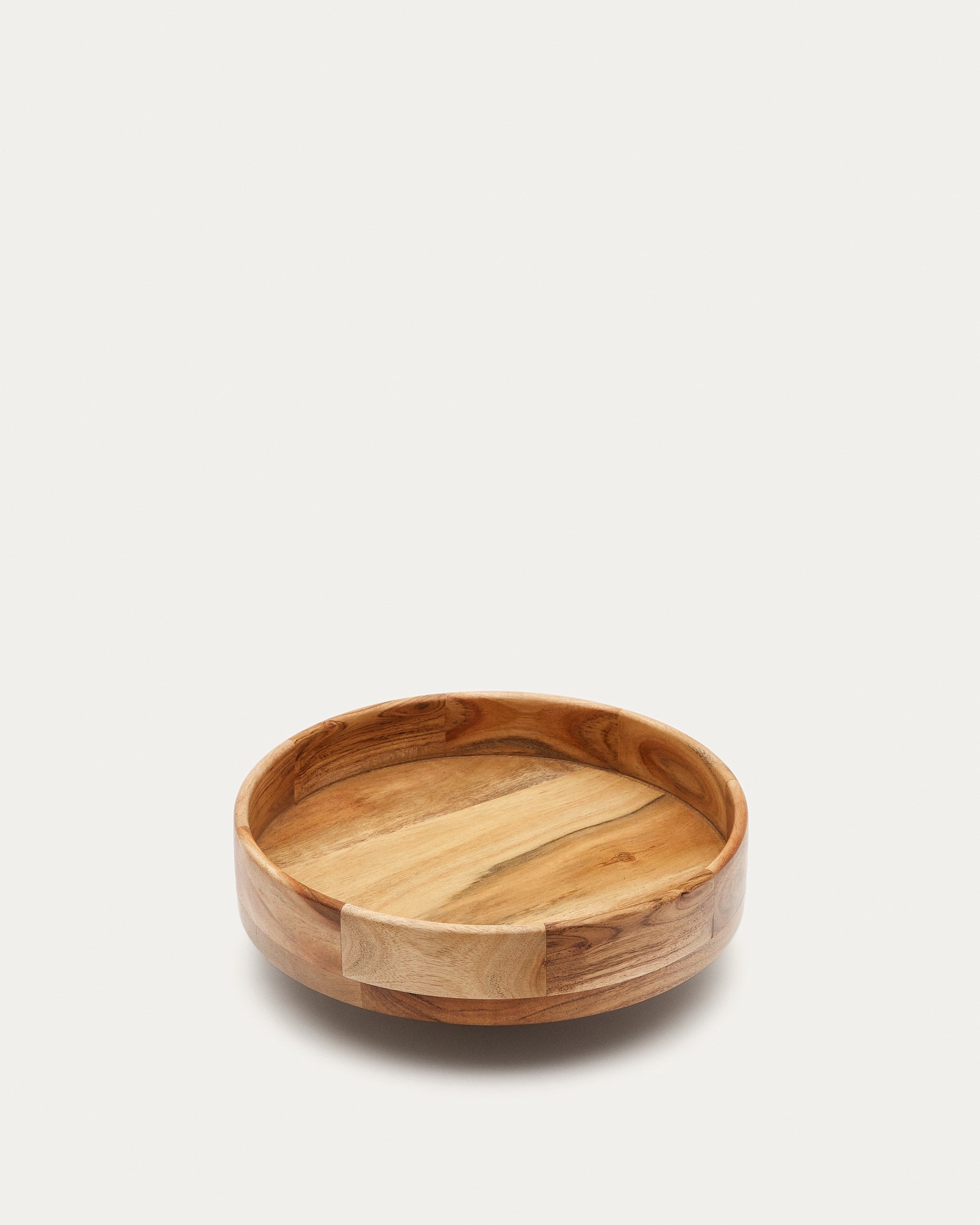 Lentegi large round bowl in solid acacia wood 