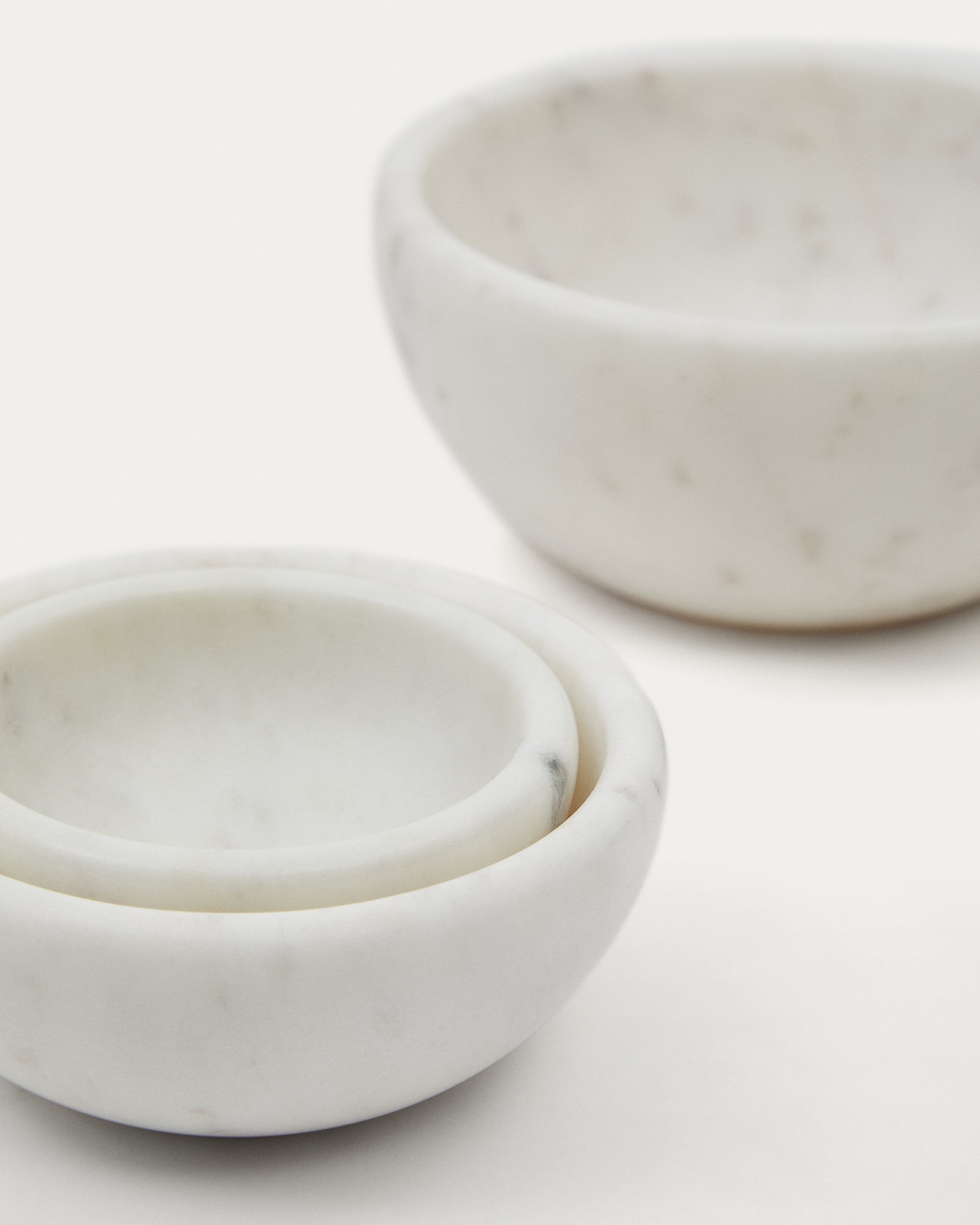 Safor 3-piece white marble bowls