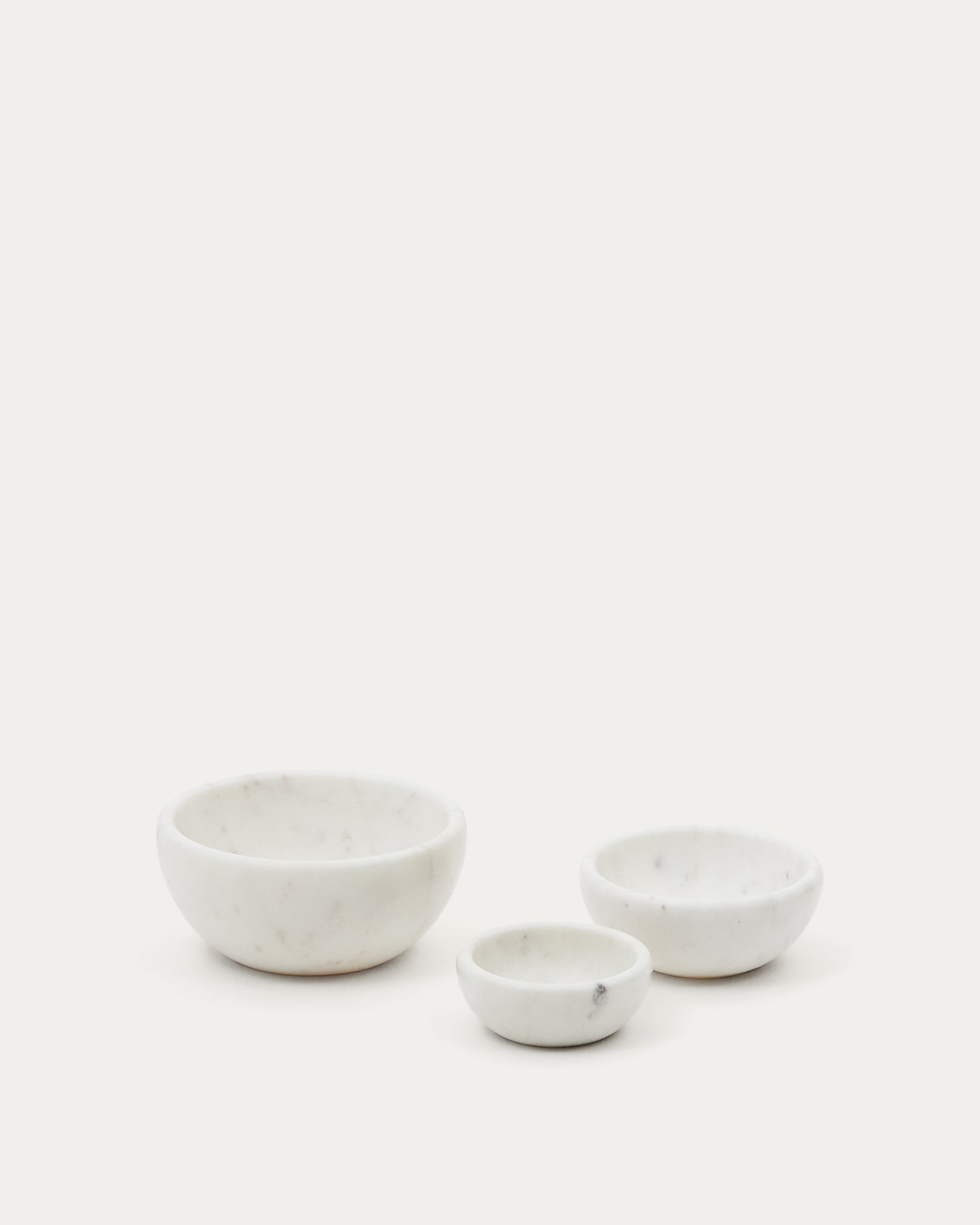Safor 3-piece white marble bowls