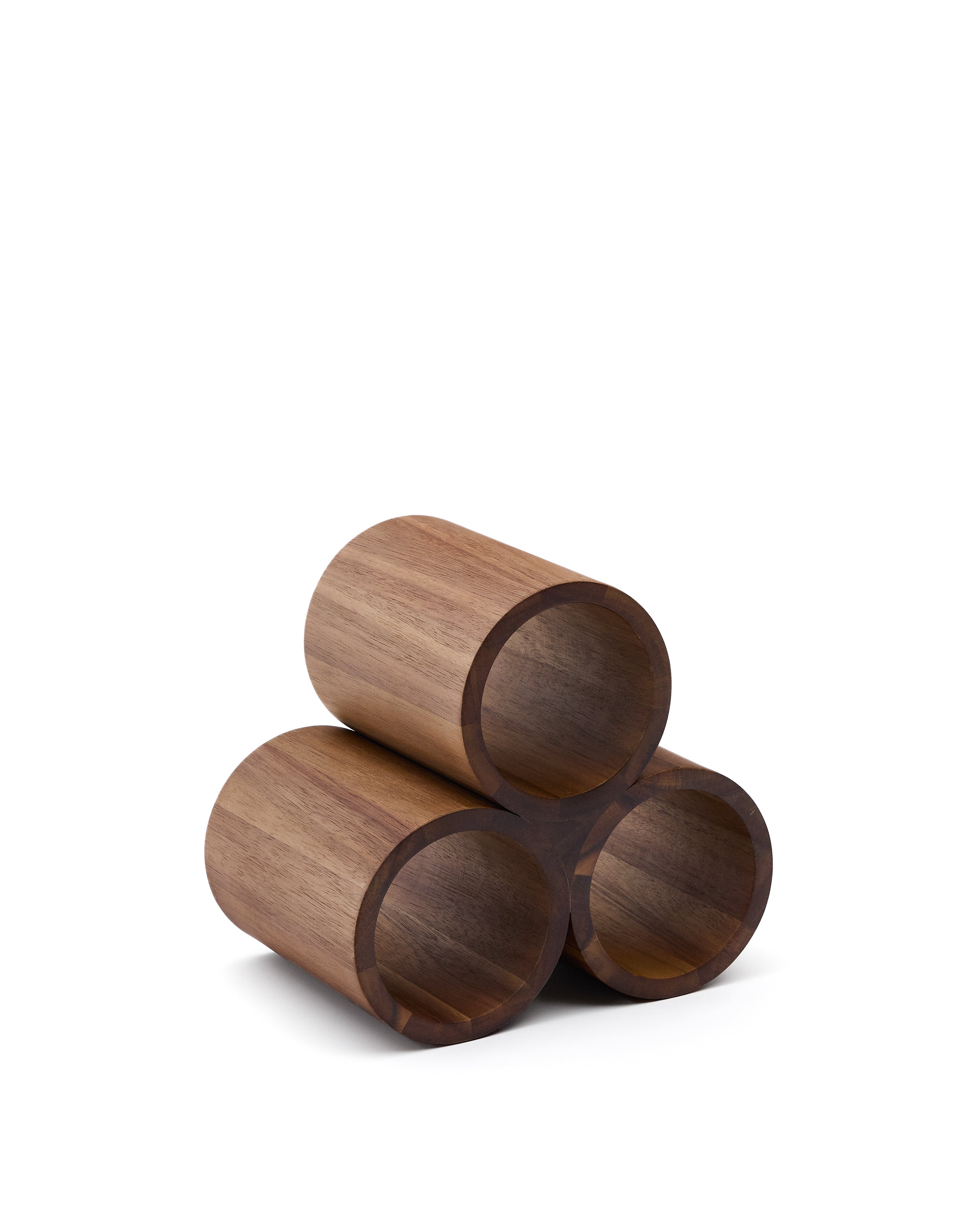 Sesilu small bottle rack in FSC 100% acacia wood - Product Image