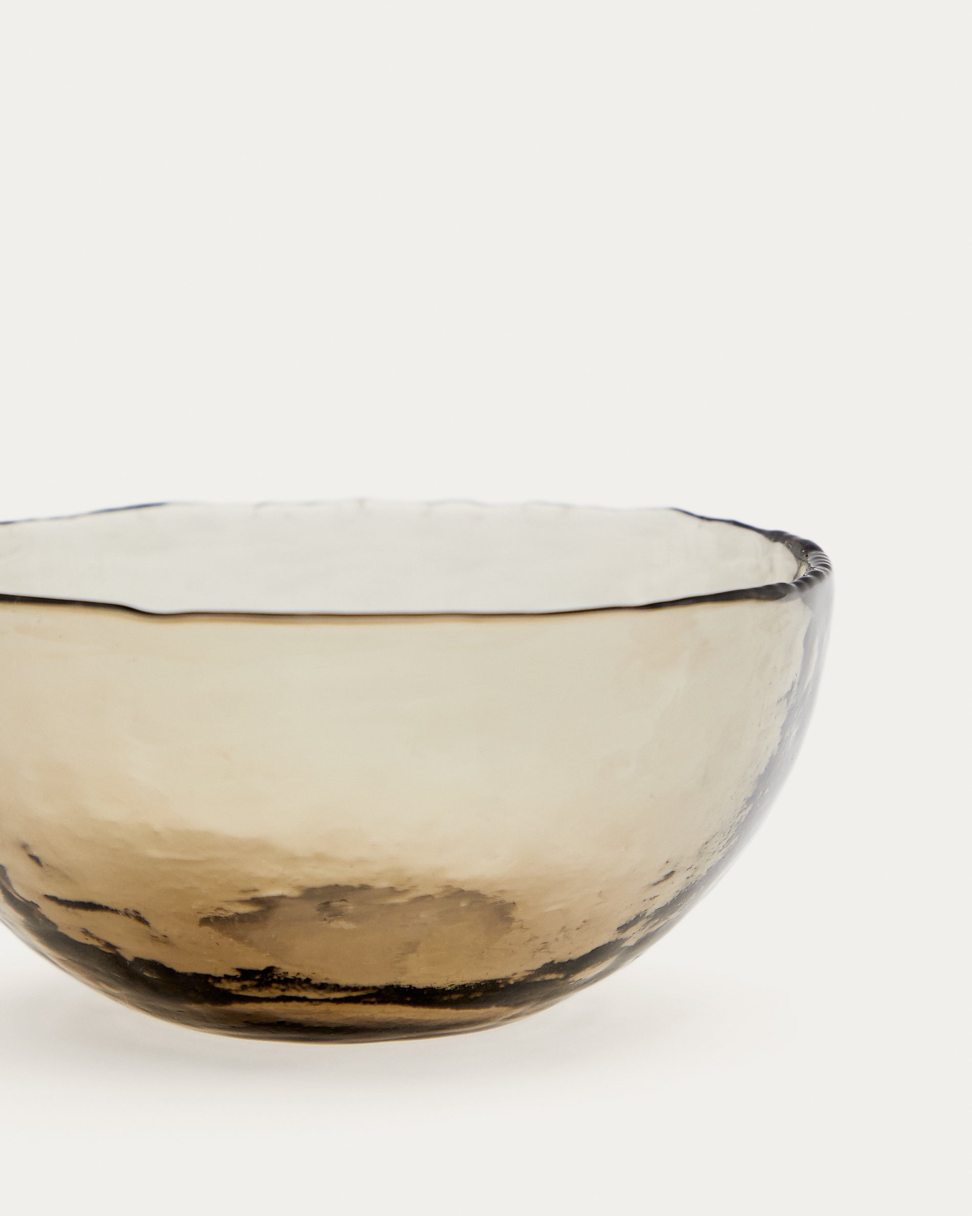 Sunera bowl, made of brown recycled glass