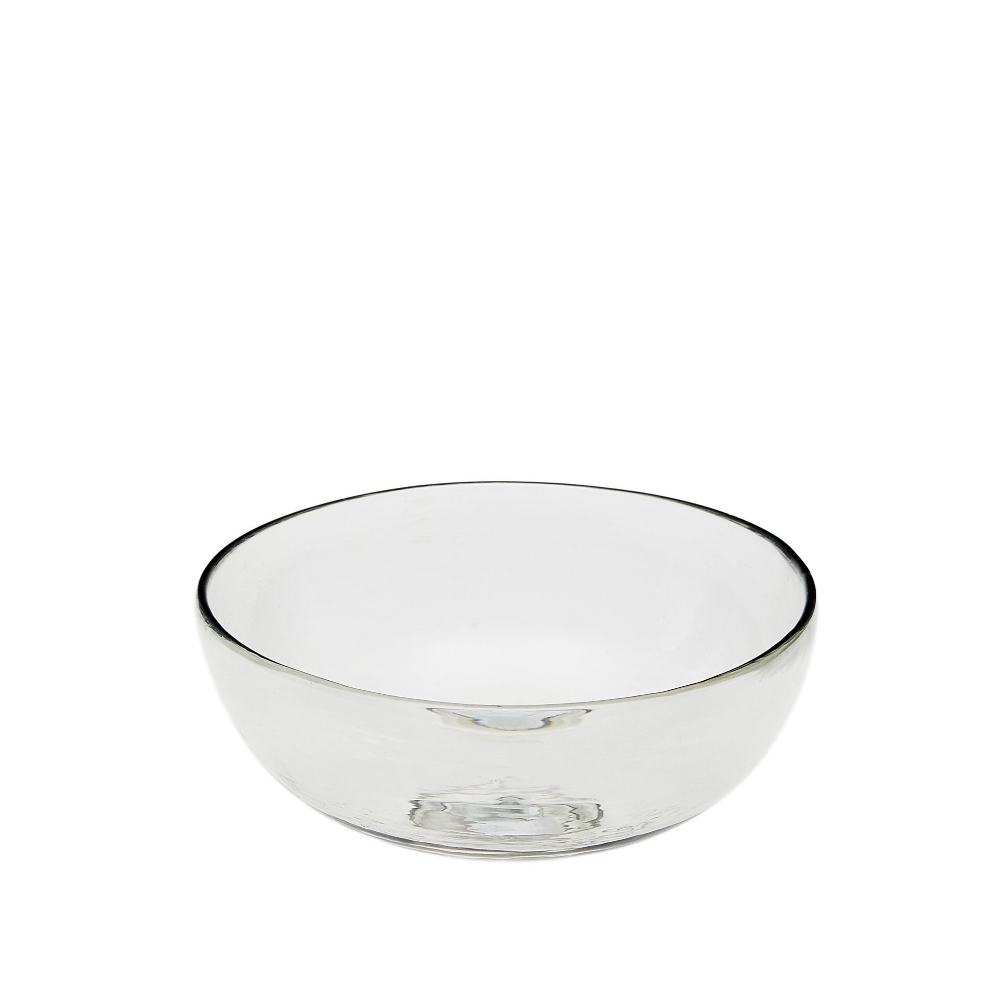 Silitia large bowl, made of transparent recycled glass