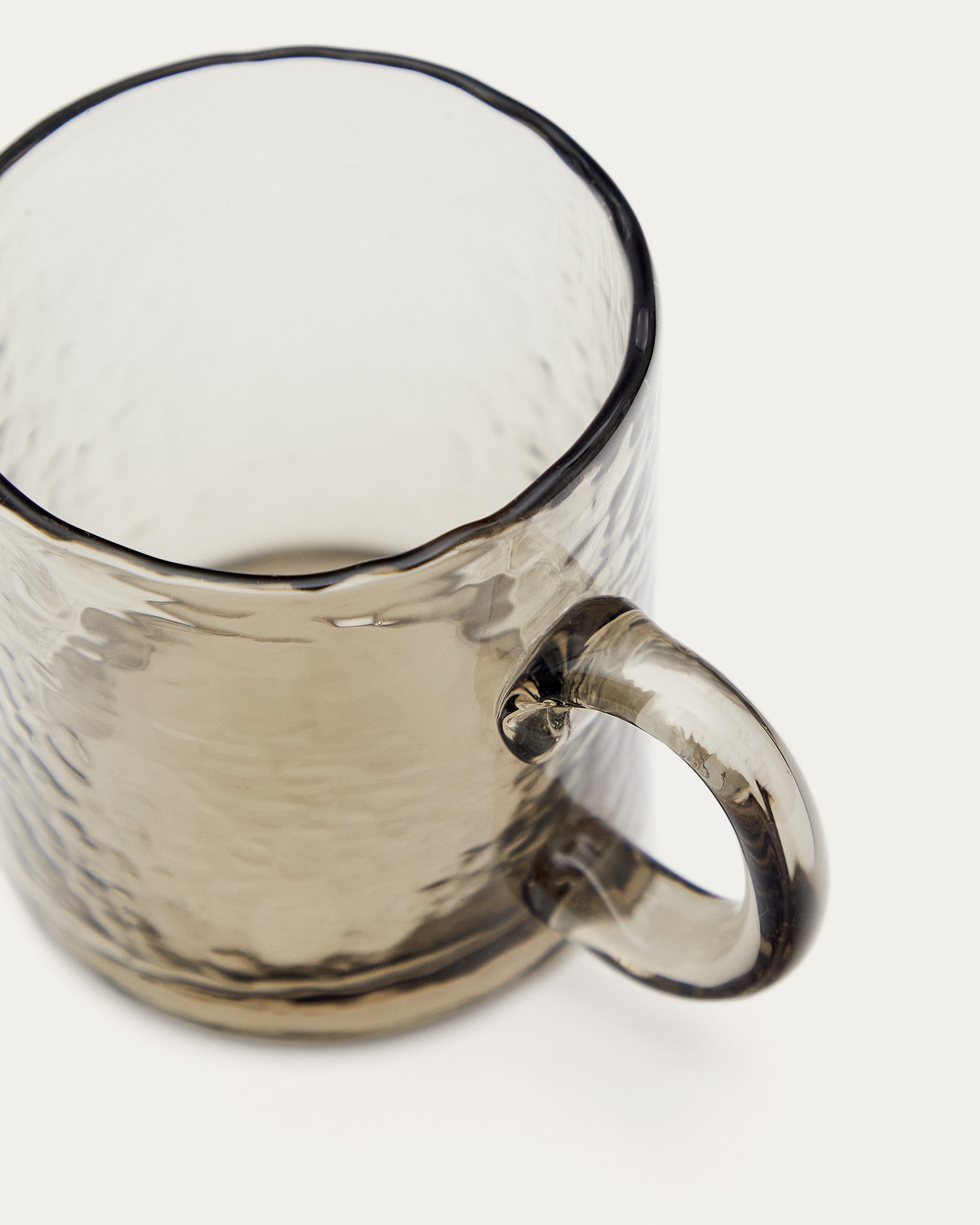 Sunera large mug, made of brown recycled glass
