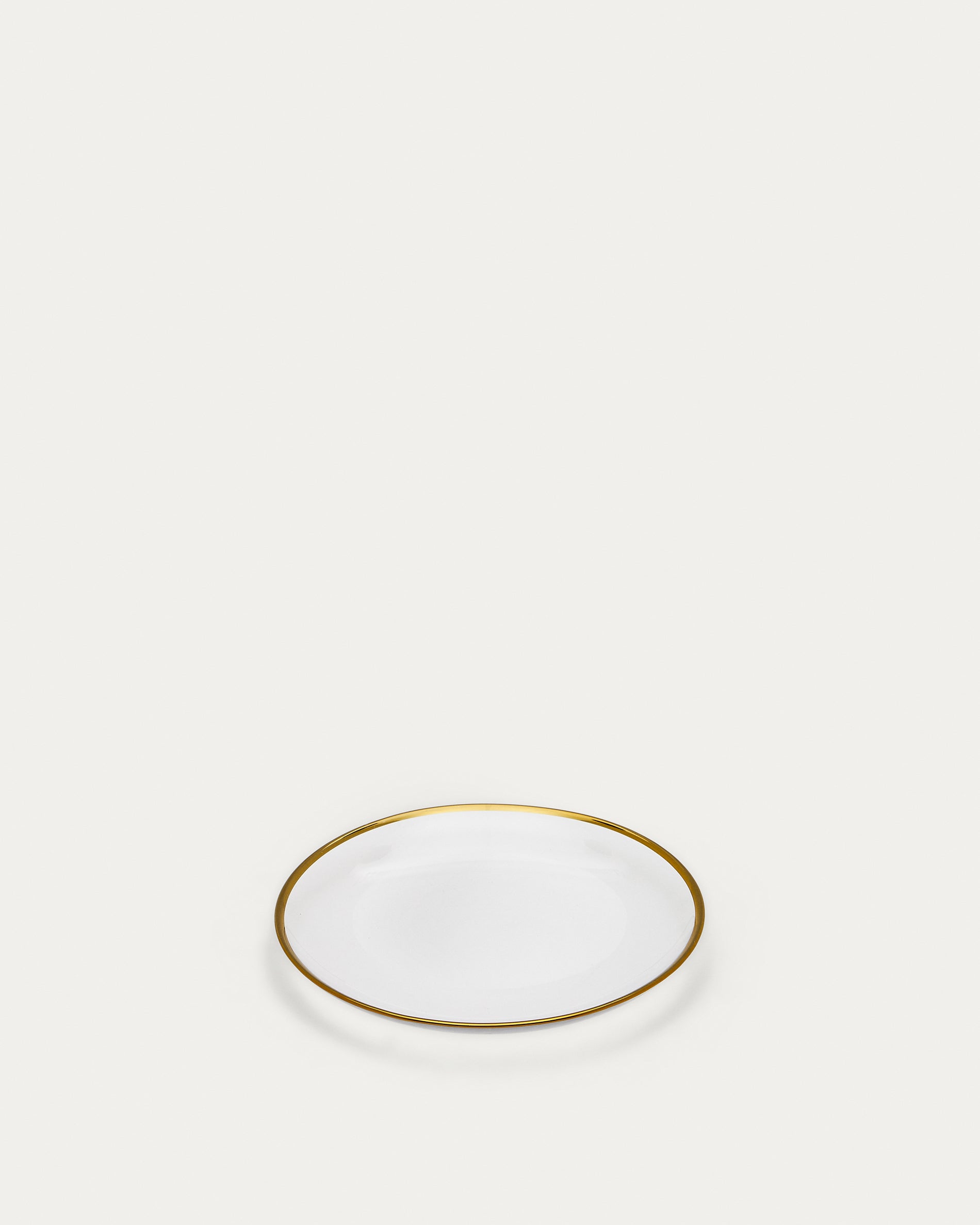 Nelie glass dessert plate with golden edges - Product View