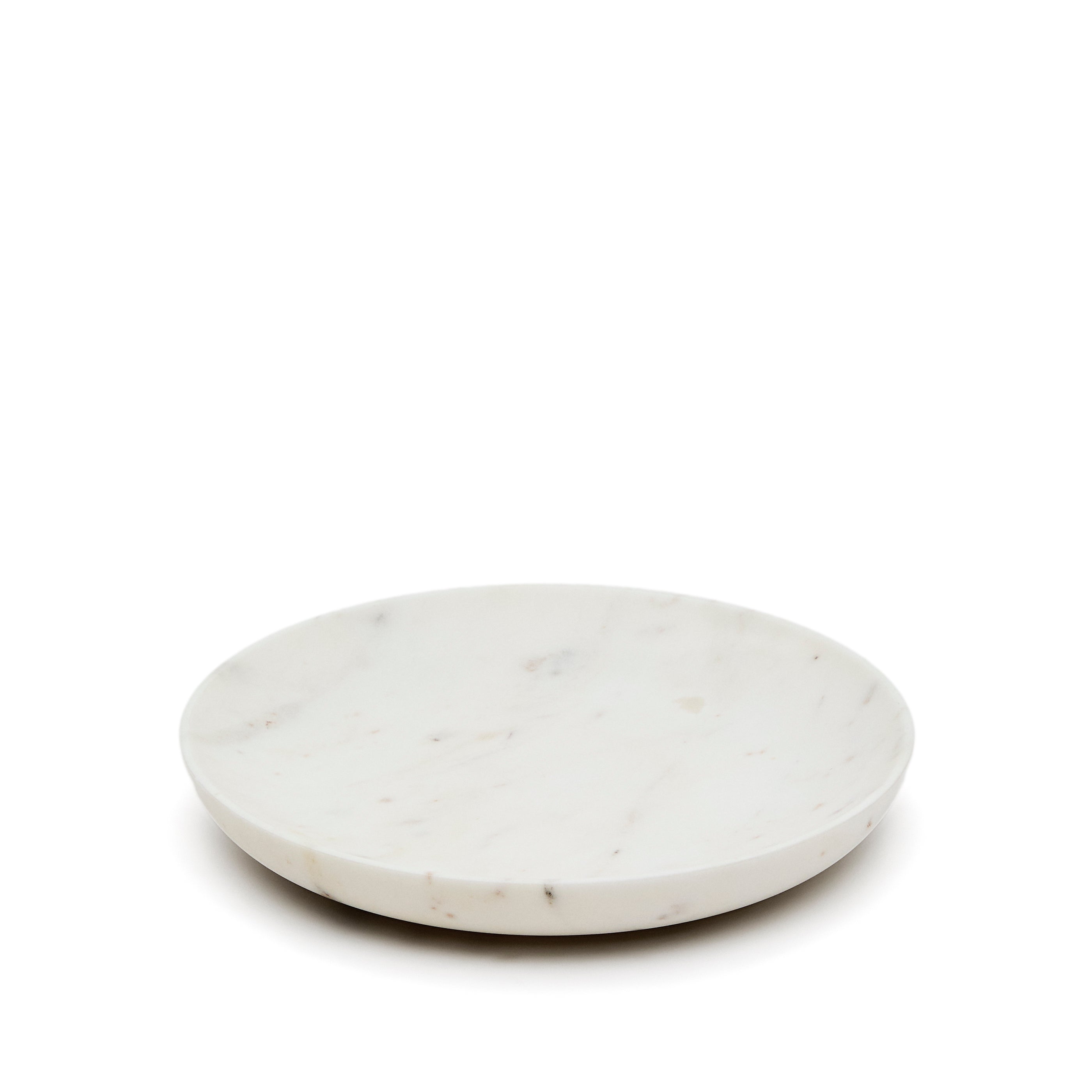 Ecin large, white marble serving plate - Product Image