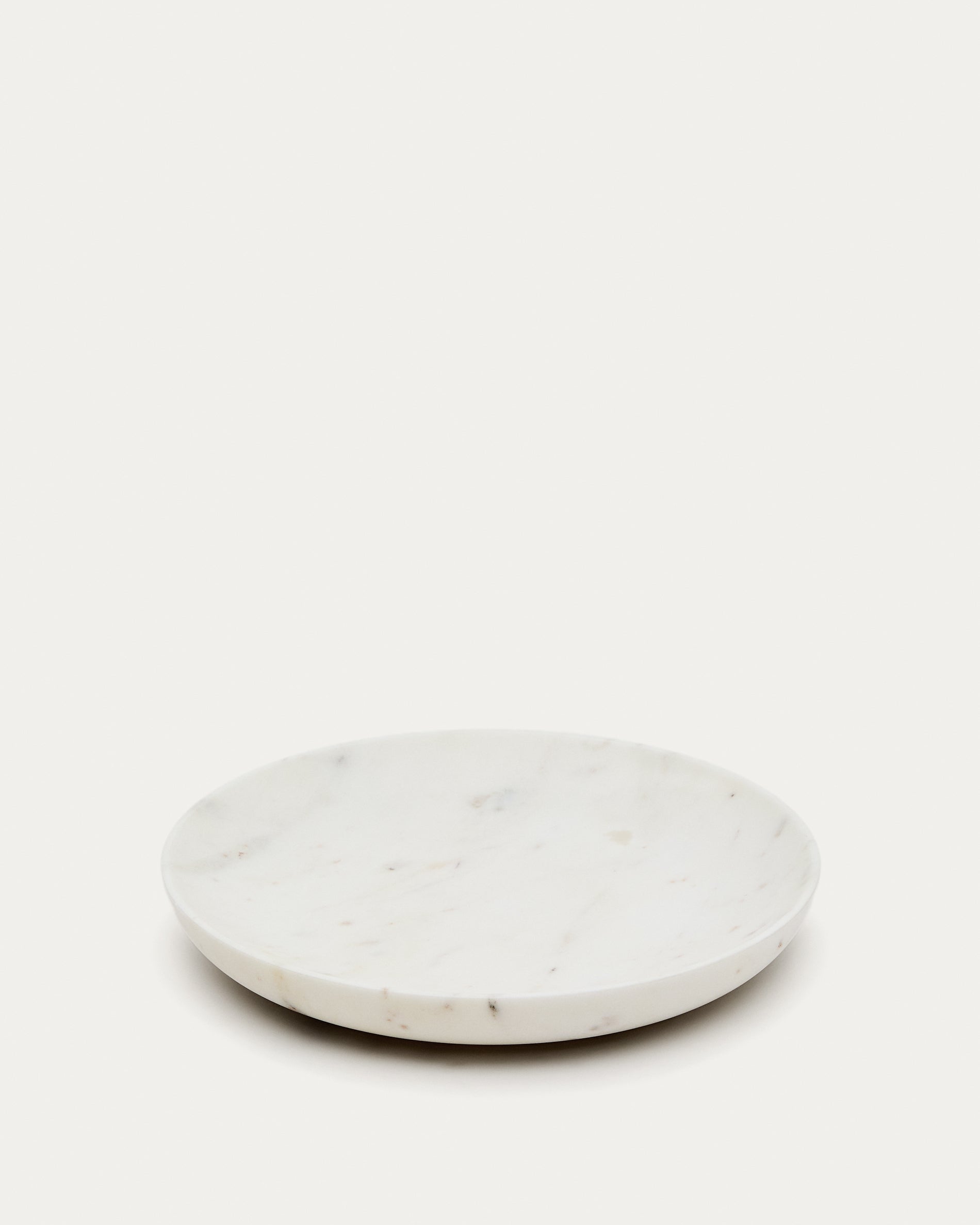 Ecin large, white marble serving plate - Product View