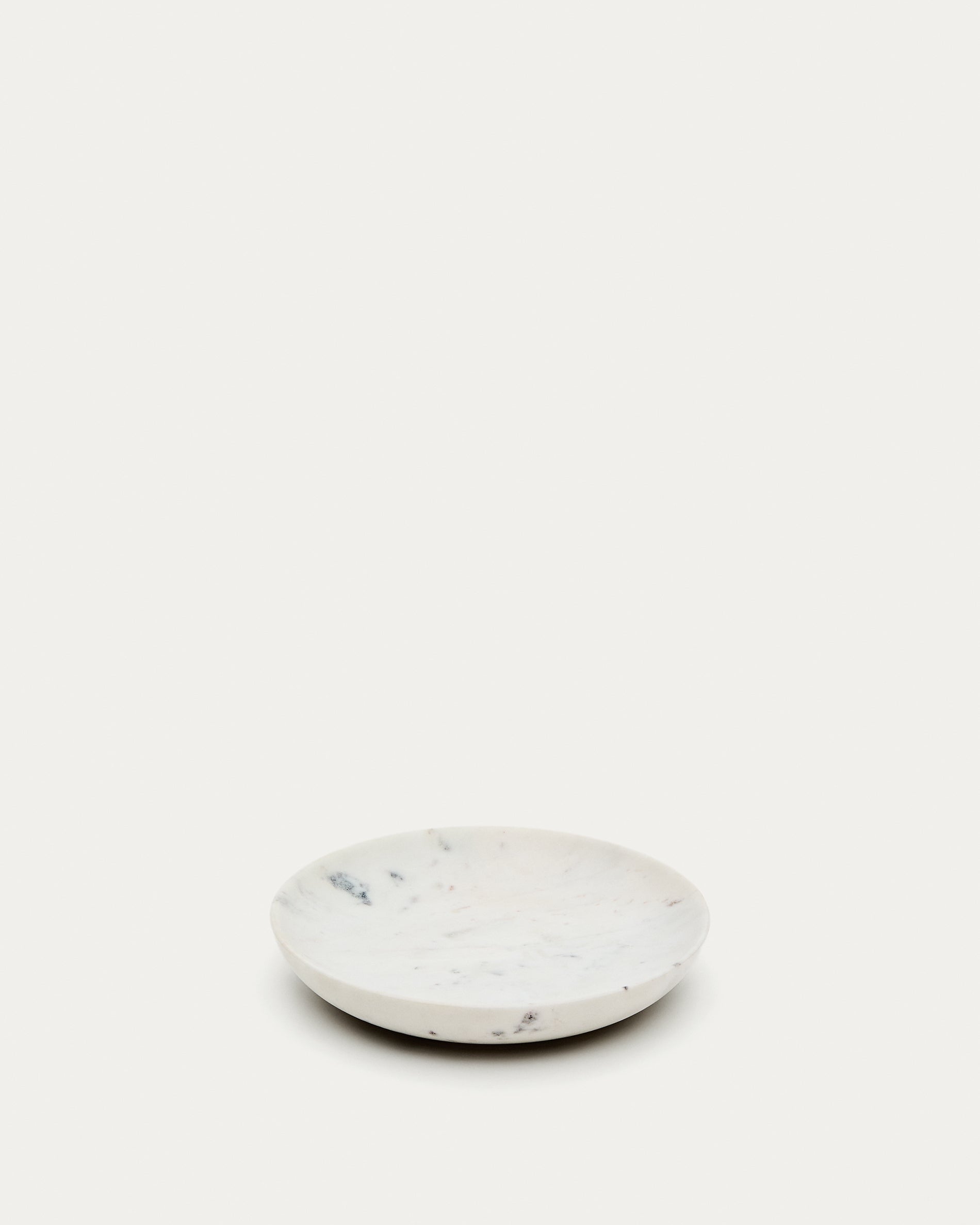 Ecin medium-sized, white marble serving plate - Product View