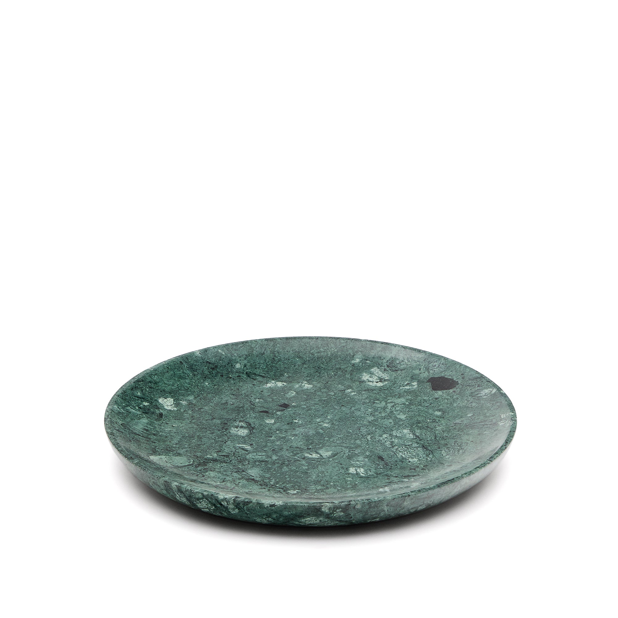Ecin large, green marble serving plate - Product Image