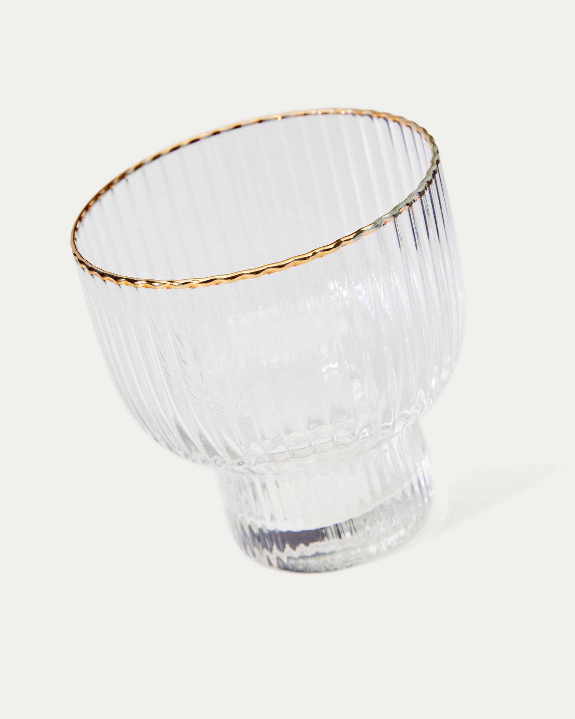Ayan transparent glass cup, with a gold feature, 23 cl - Detail