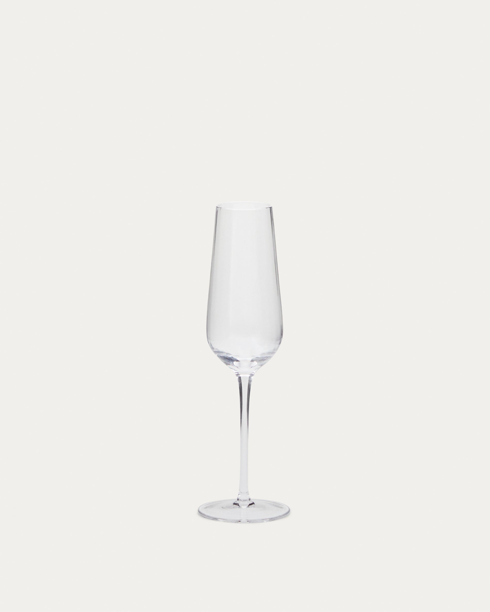 Mimba long champagne flute in transparent glass, 26 cl - Product View