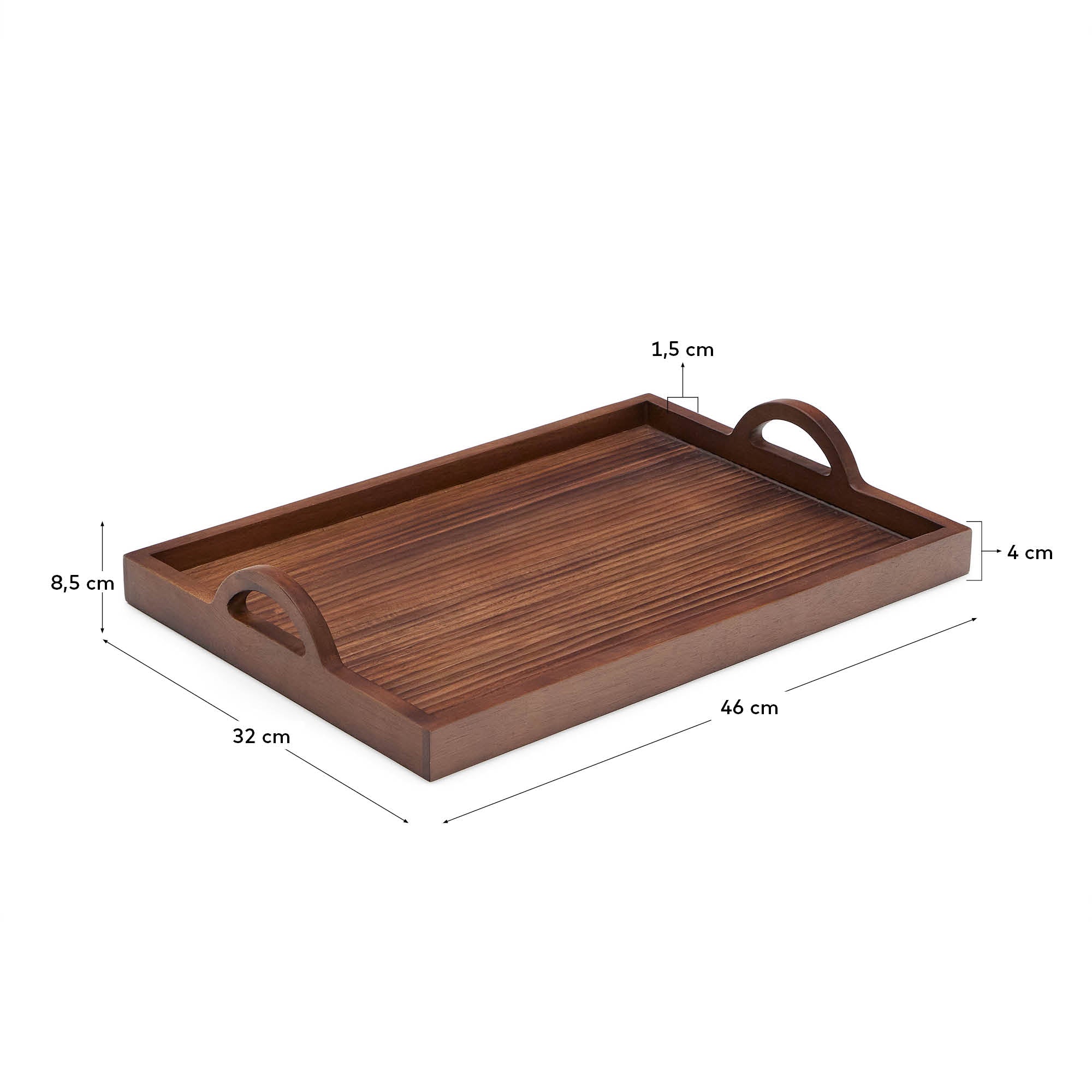 Rommu tray made of acacia wood FSC 100% - Measurements