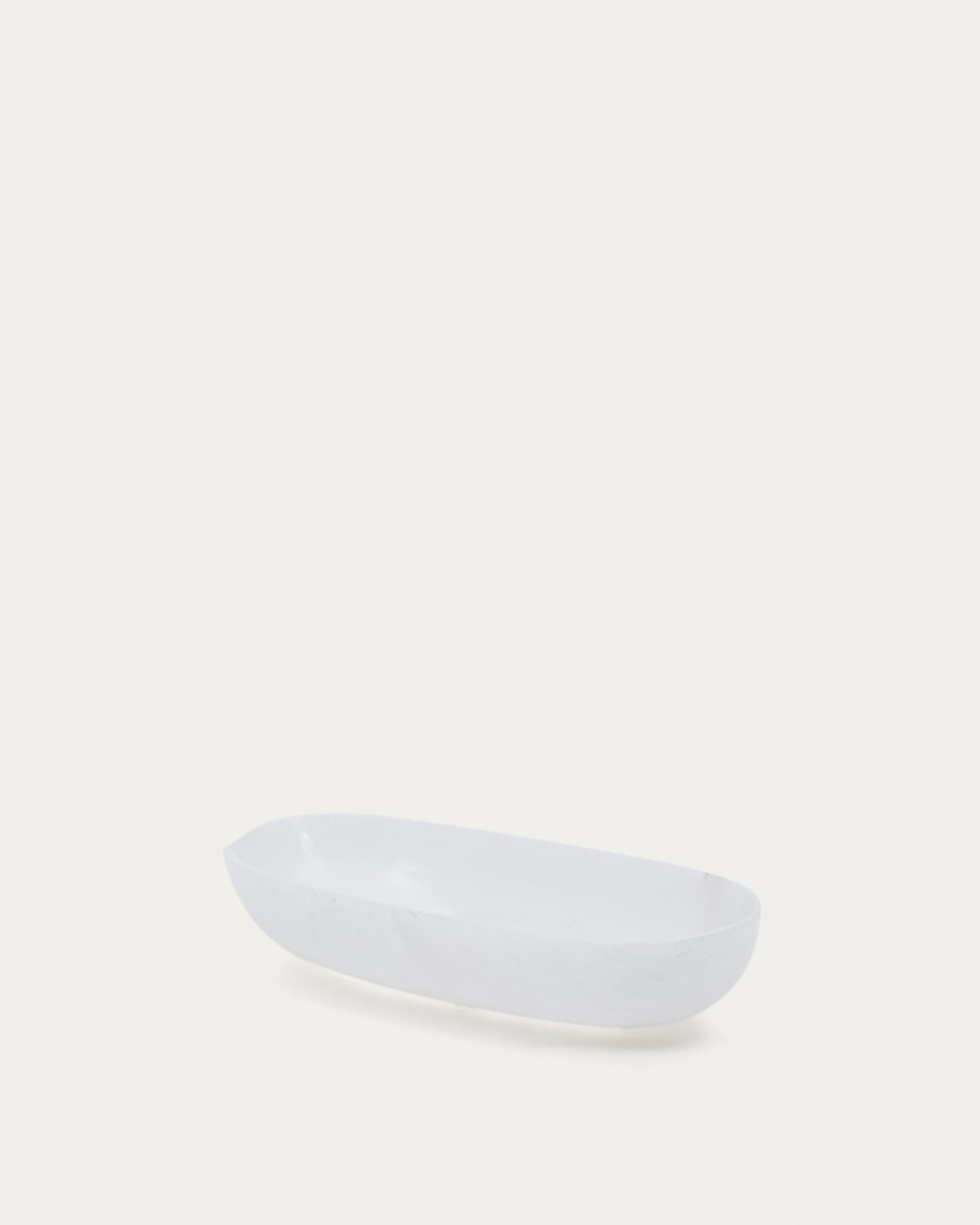 Eval white alabaster serving dish - Product View
