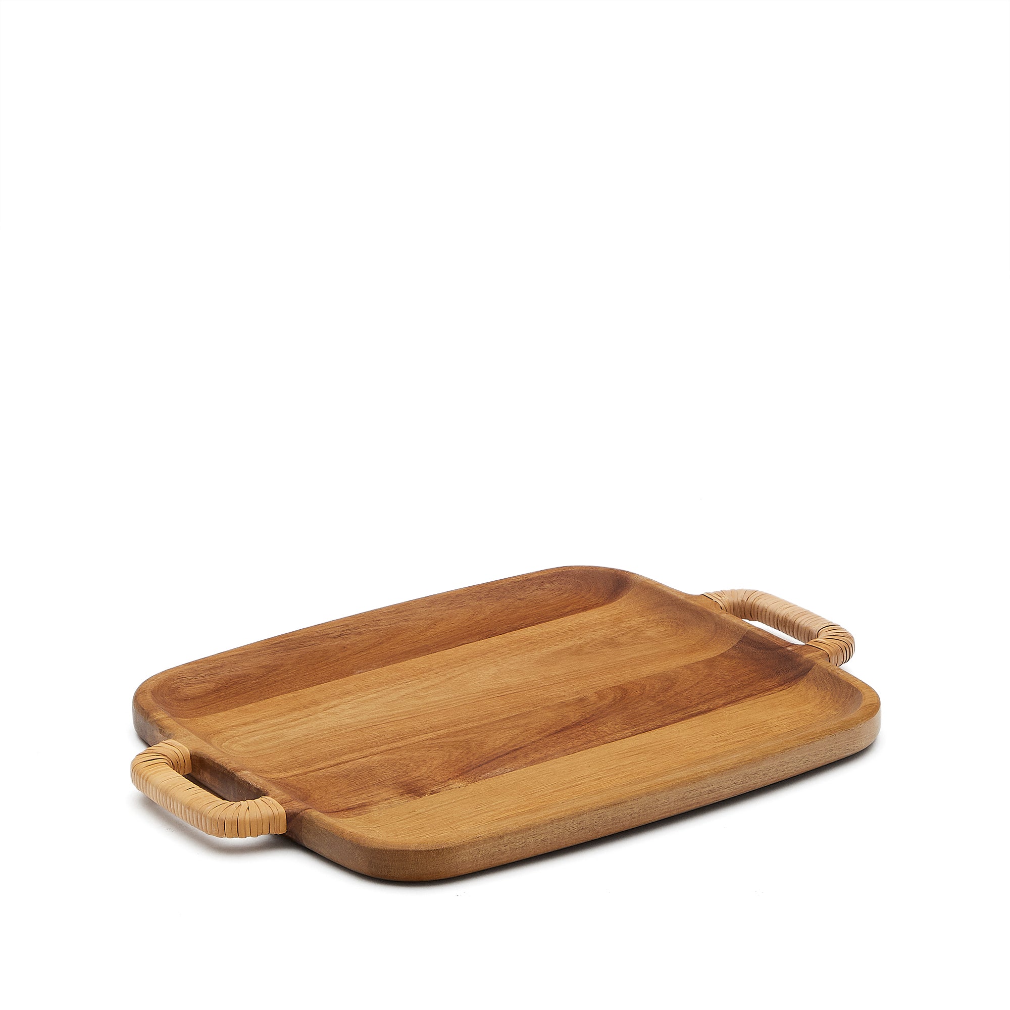 Sardis large serving board made from FSC 100% acacia wood and rattan - Product Image