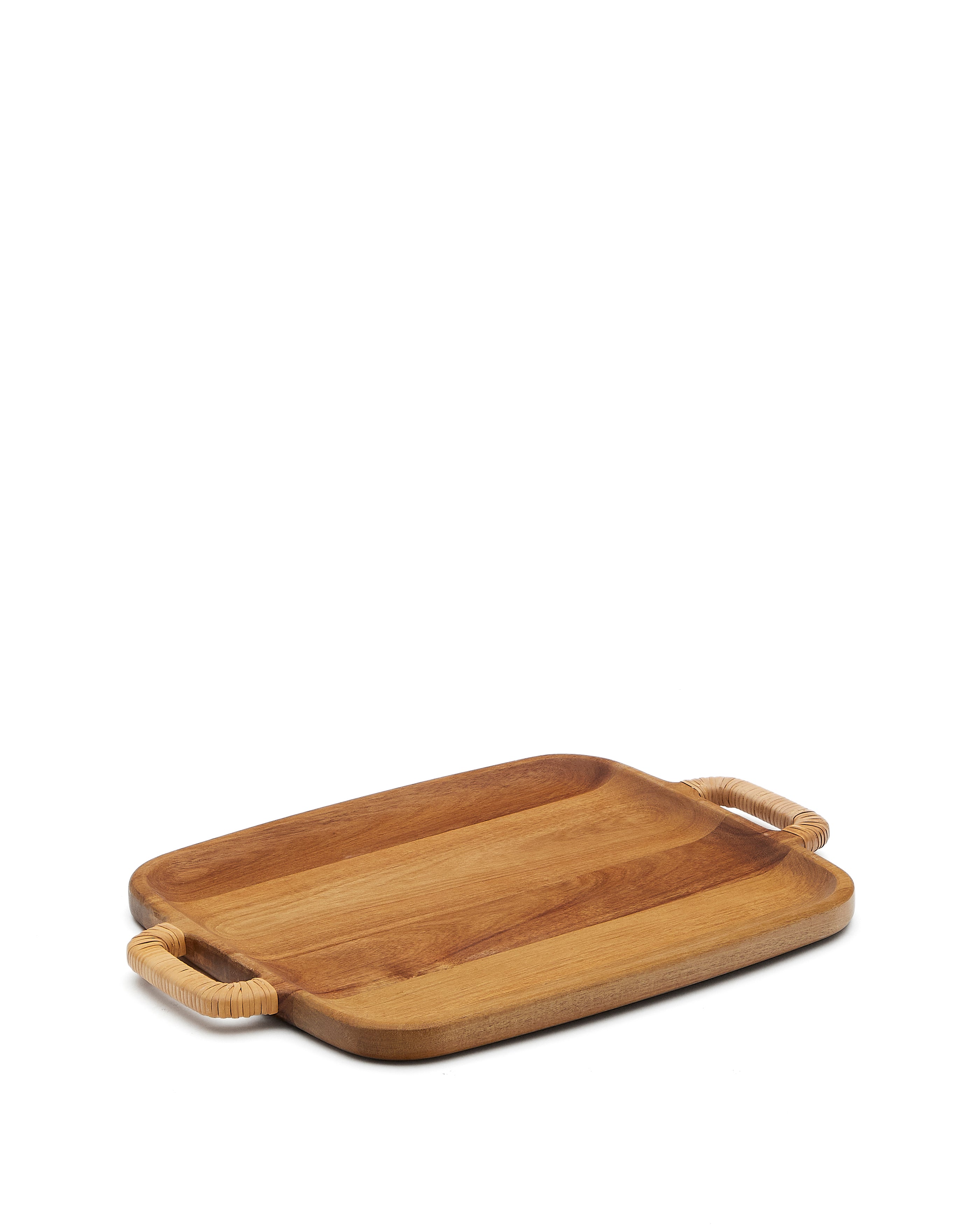 Sardis large serving board made from FSC 100% acacia wood and rattan - Product Image