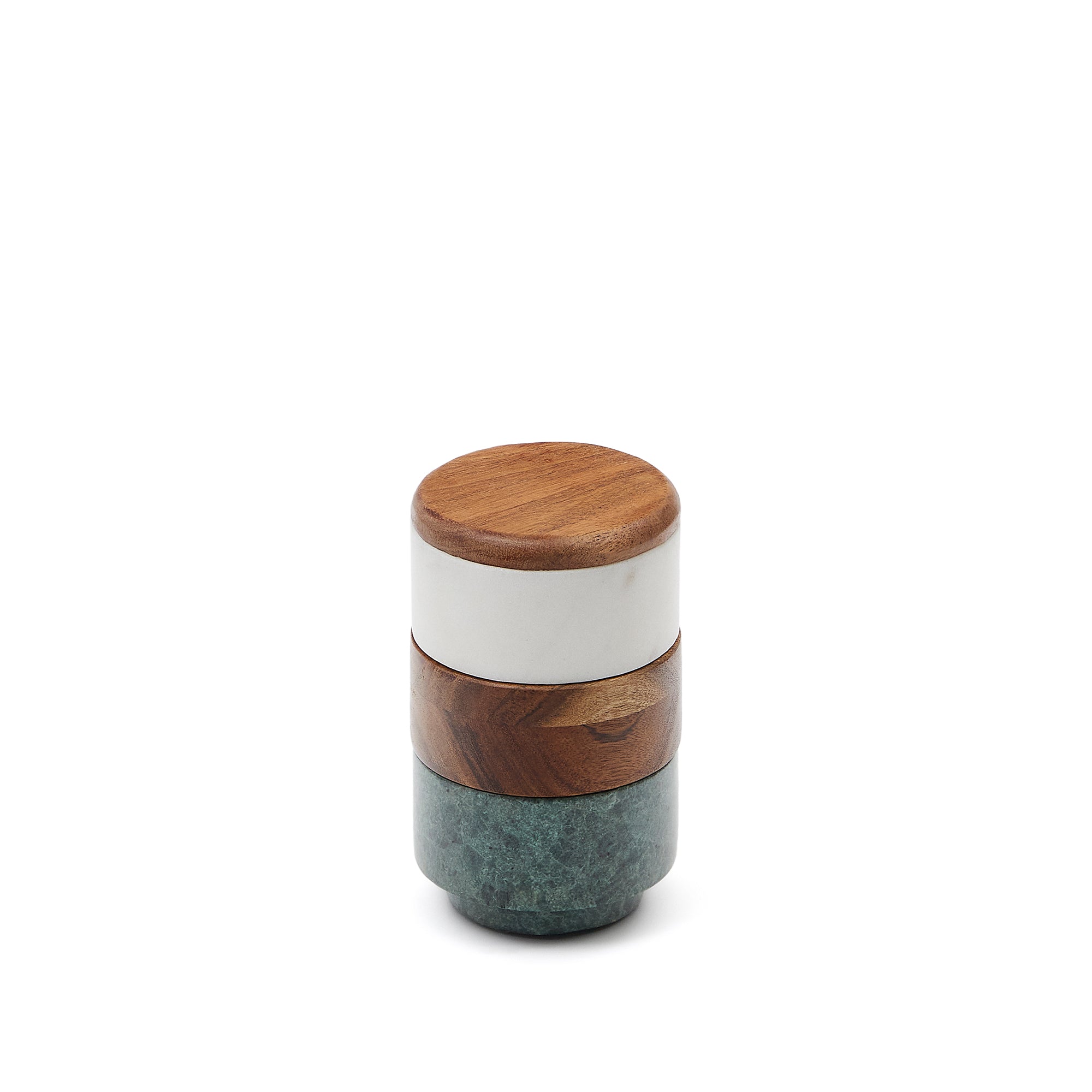 Siris kis többszintes konyhai tartó fa és márványból