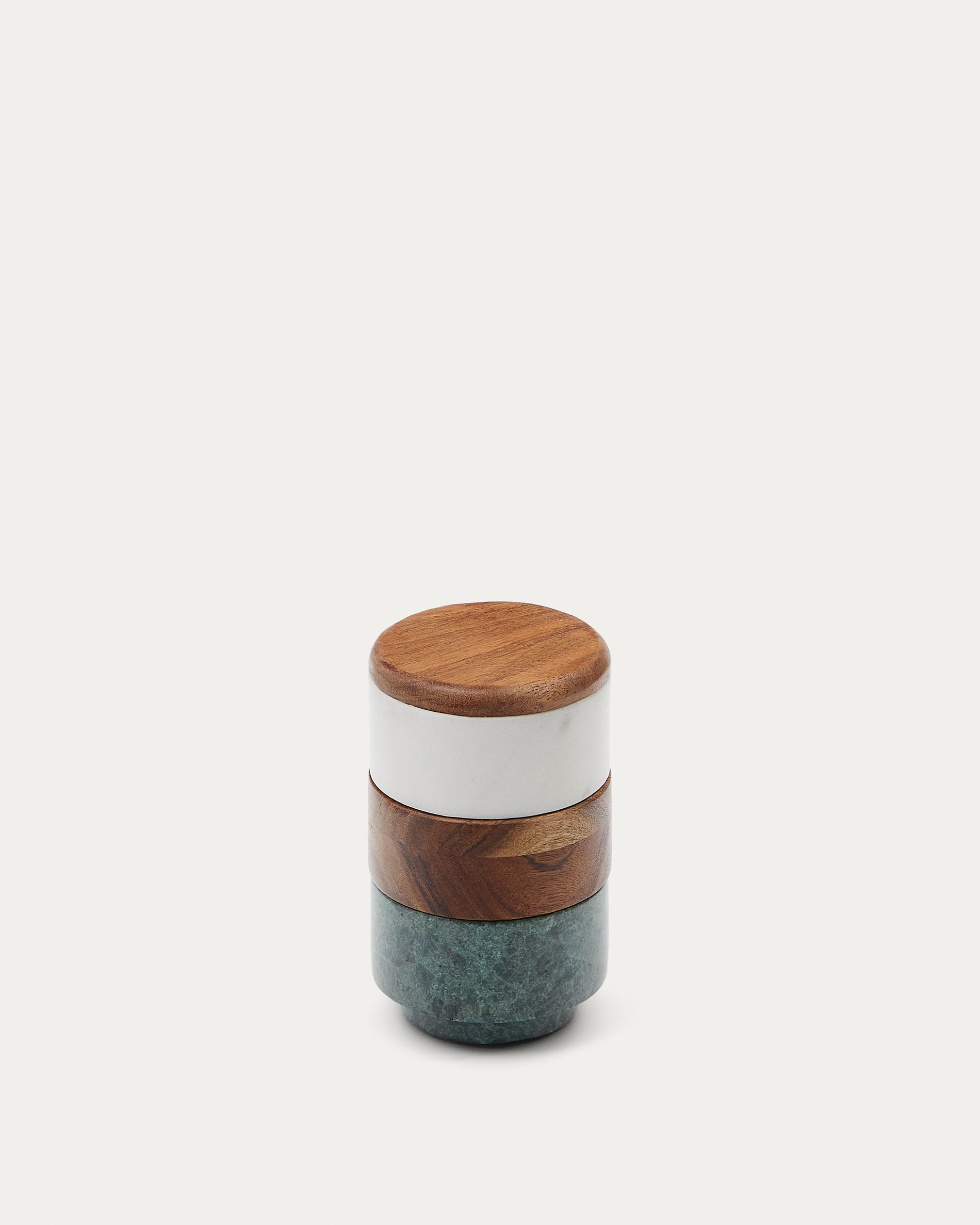 Siris kis többszintes konyhai tartó fa és márványból