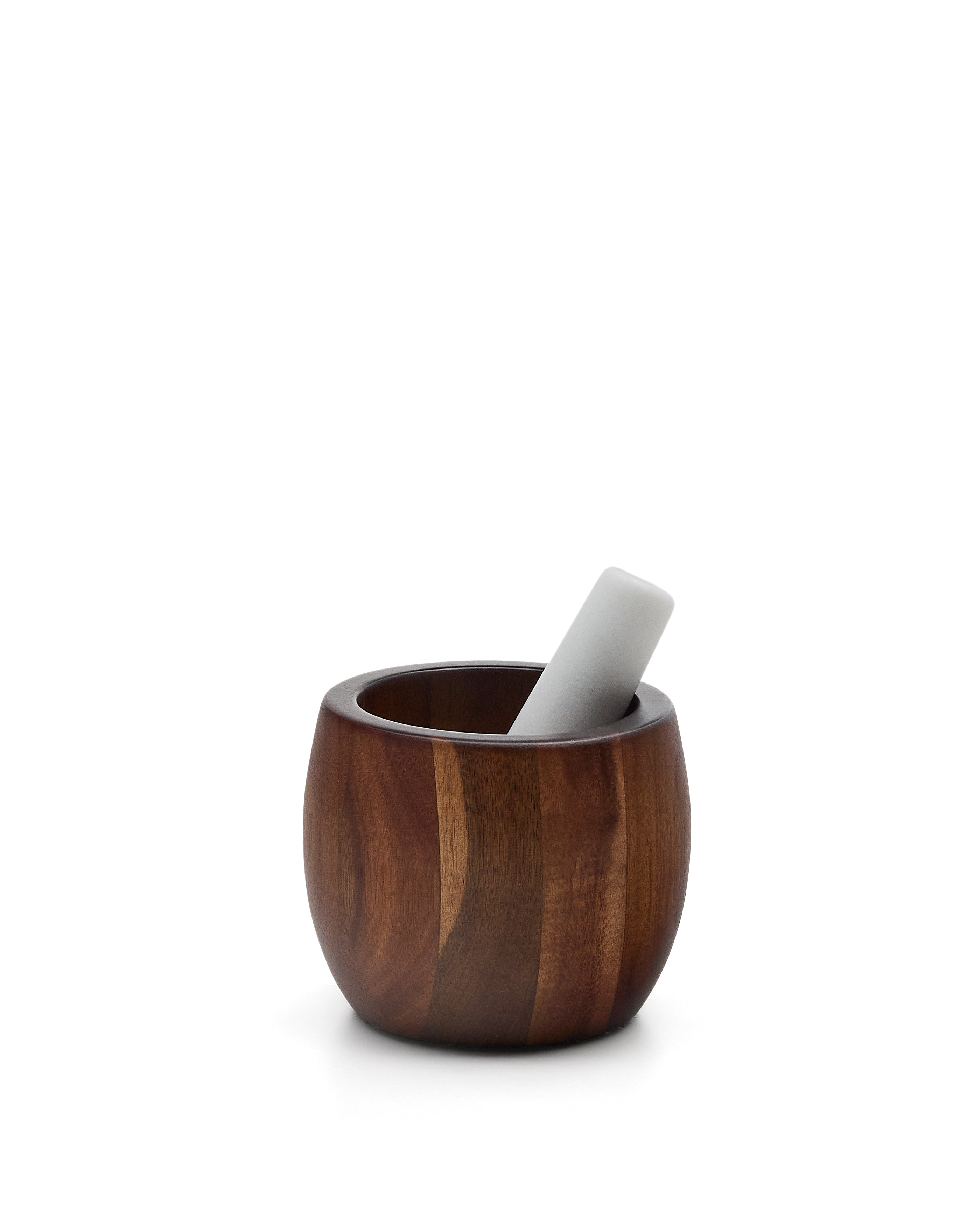 Tori mortar and pestle made of acacia wood and white marble FSC 100% - Product Image