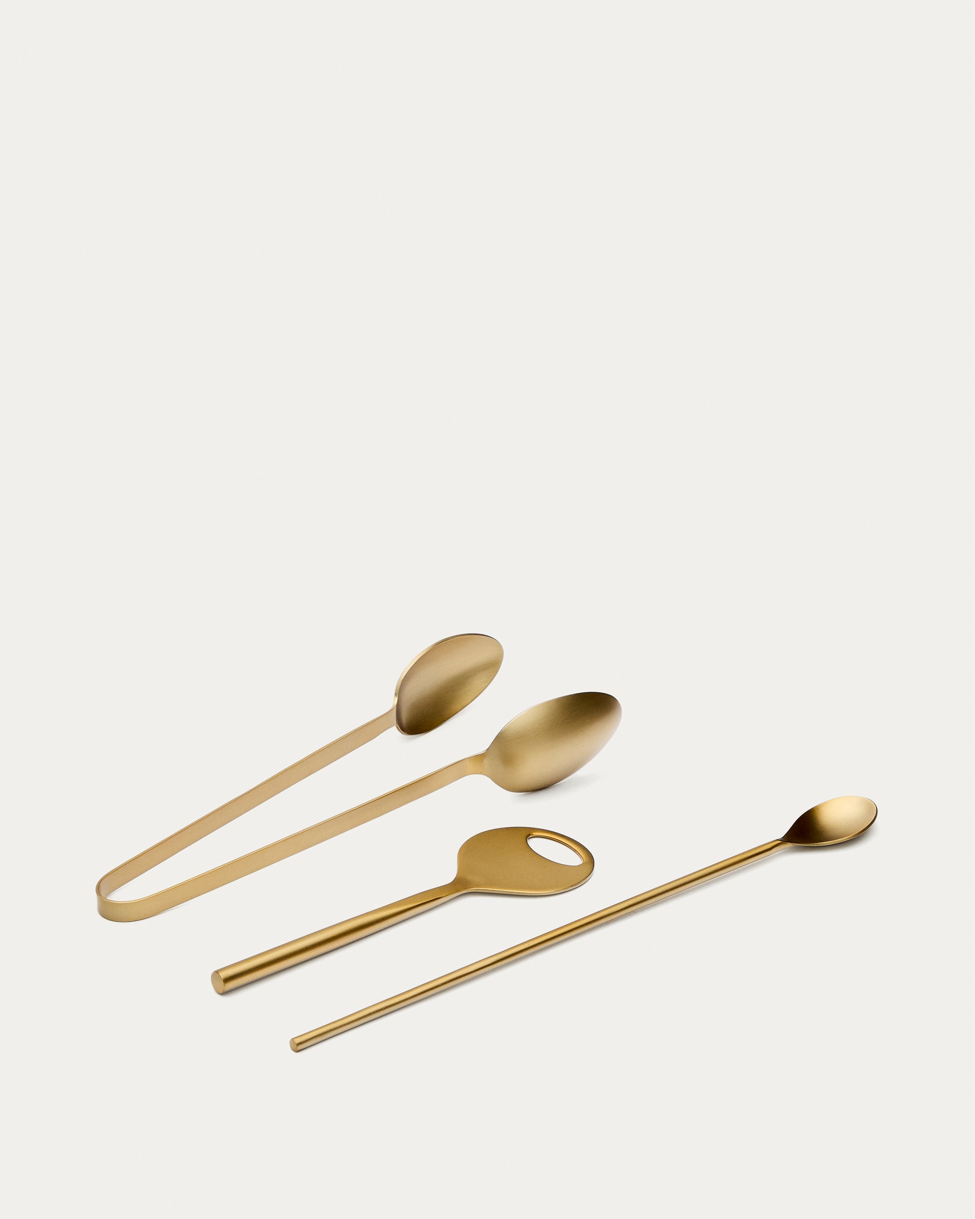 Aruc set of cocktail utensils in gold-coloured stainless steel - Product View