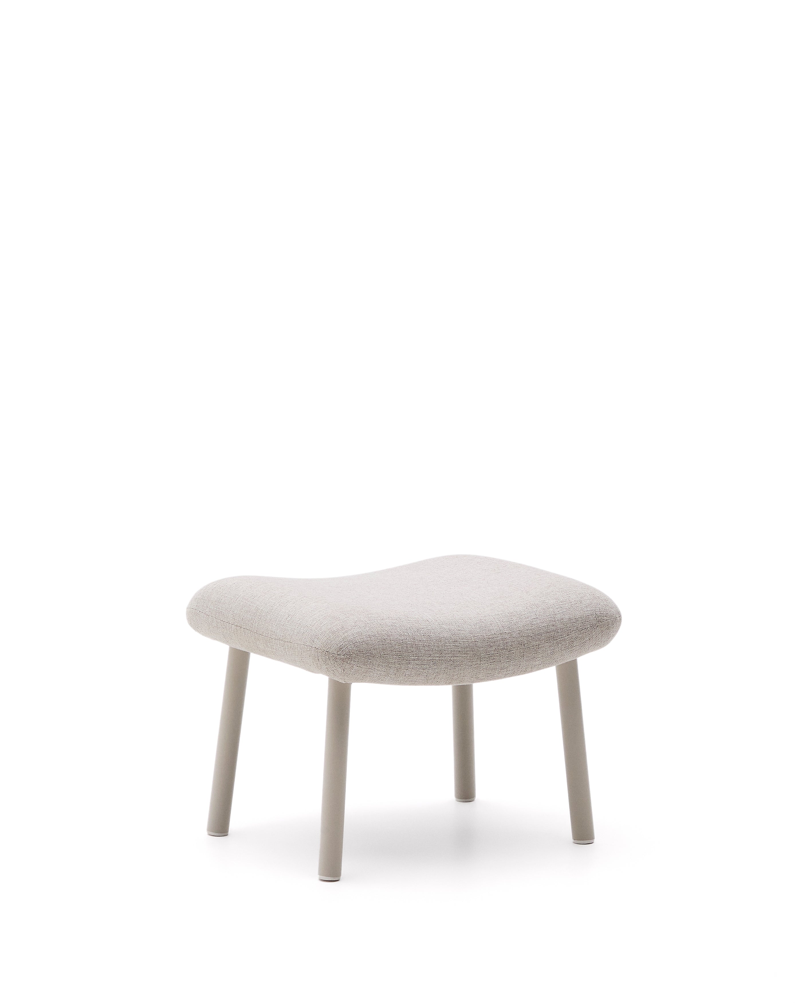 Inari footrest in beige and steel with beige painted finish 60 x 50cm FSC Mix Credit - Product Image